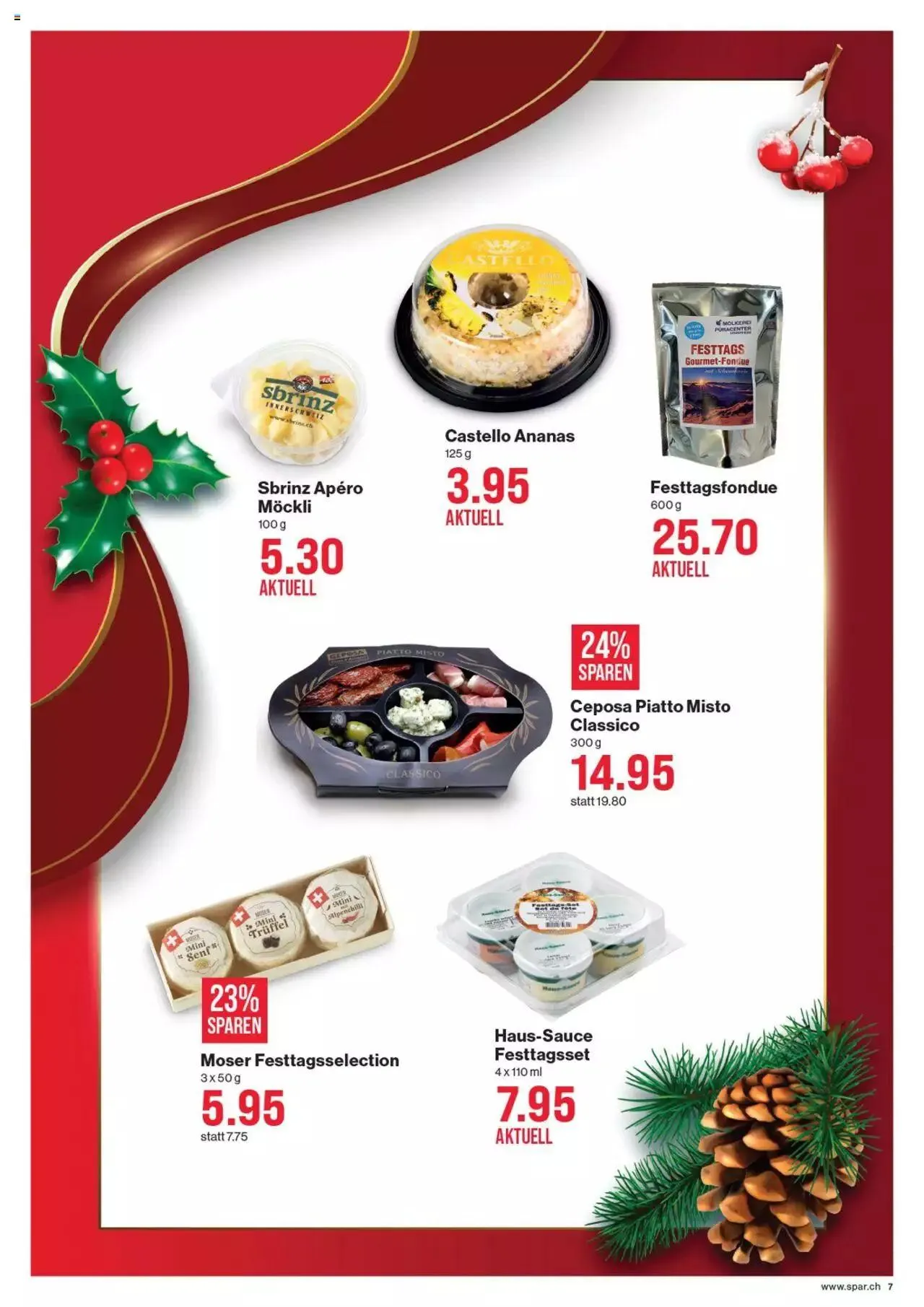 SPAR Aktionen Weihnachten von 7. Dezember bis 3. Januar 2024 - Prospekt seite  7