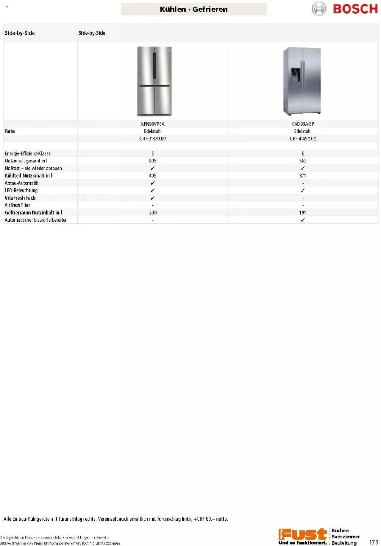 Fust Küchen- und Badezimmerprospekt von 4. März bis 31. Dezember 2024 - Prospekt seite  173