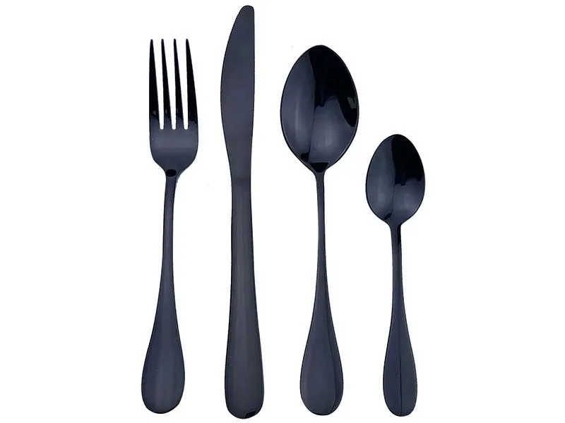 Besteck-Set MONA 24-teilig schwarz