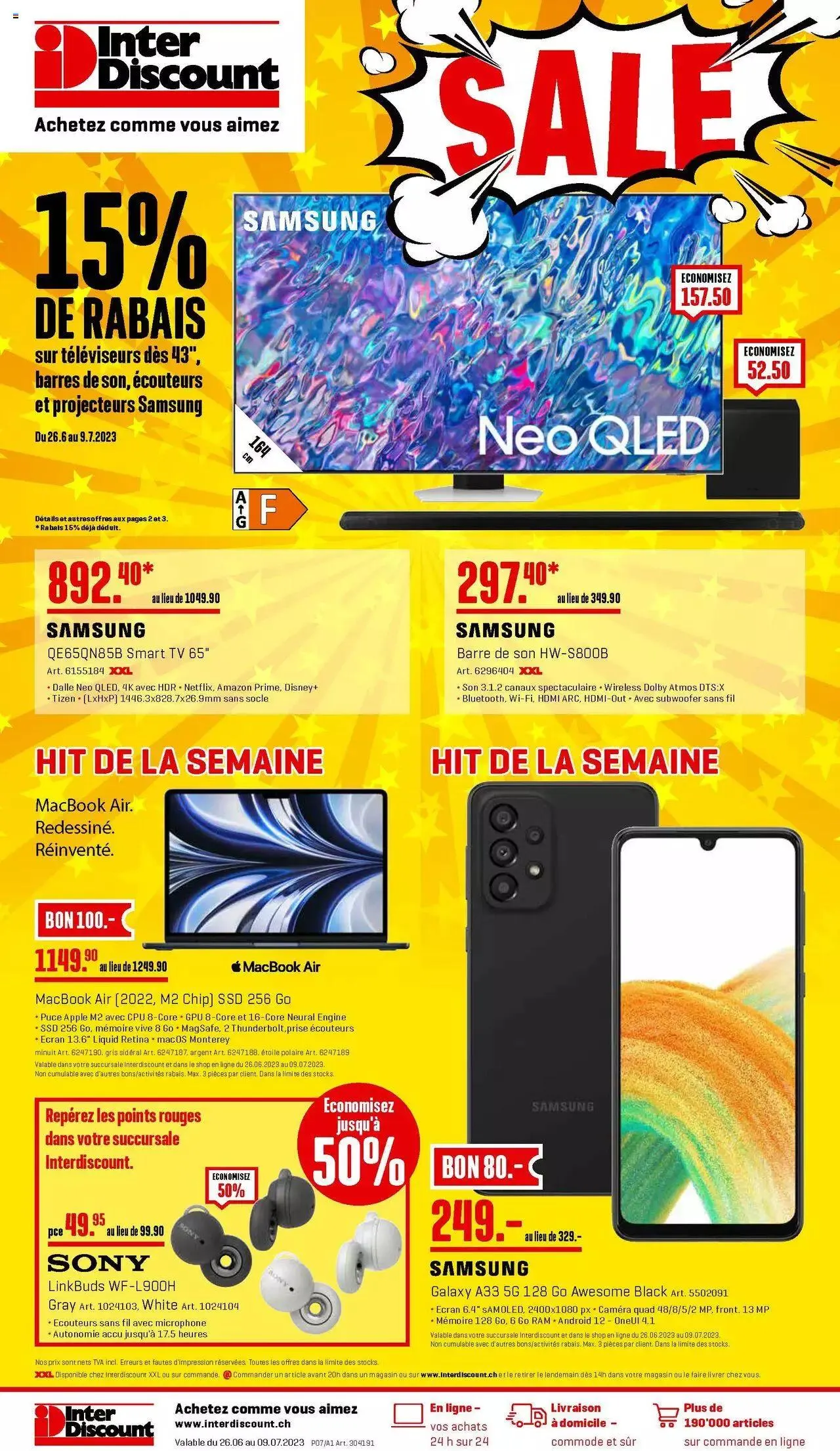 Interdiscount Aktionen FR von 26. Juni bis 31. Dezember 2023 - Prospekt seite 1