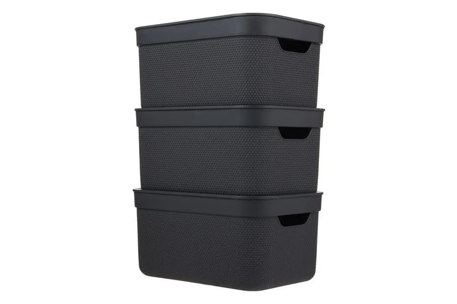 Deko Box Jive Schwarz | 13 × 18 × 16 cm | 5 l