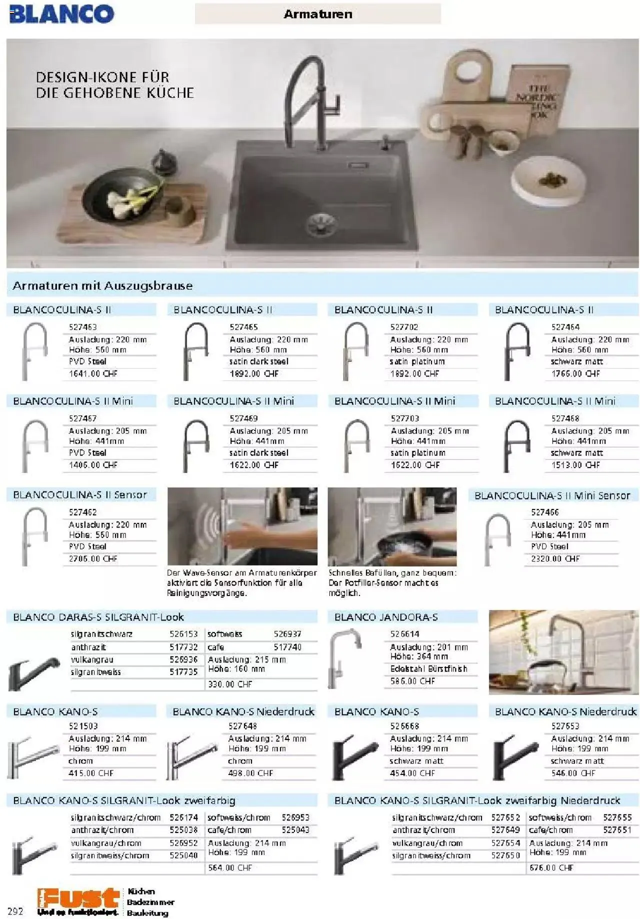 Fust Küchen- und Badezimmerprospekt von 4. März bis 31. Dezember 2024 - Prospekt seite 292