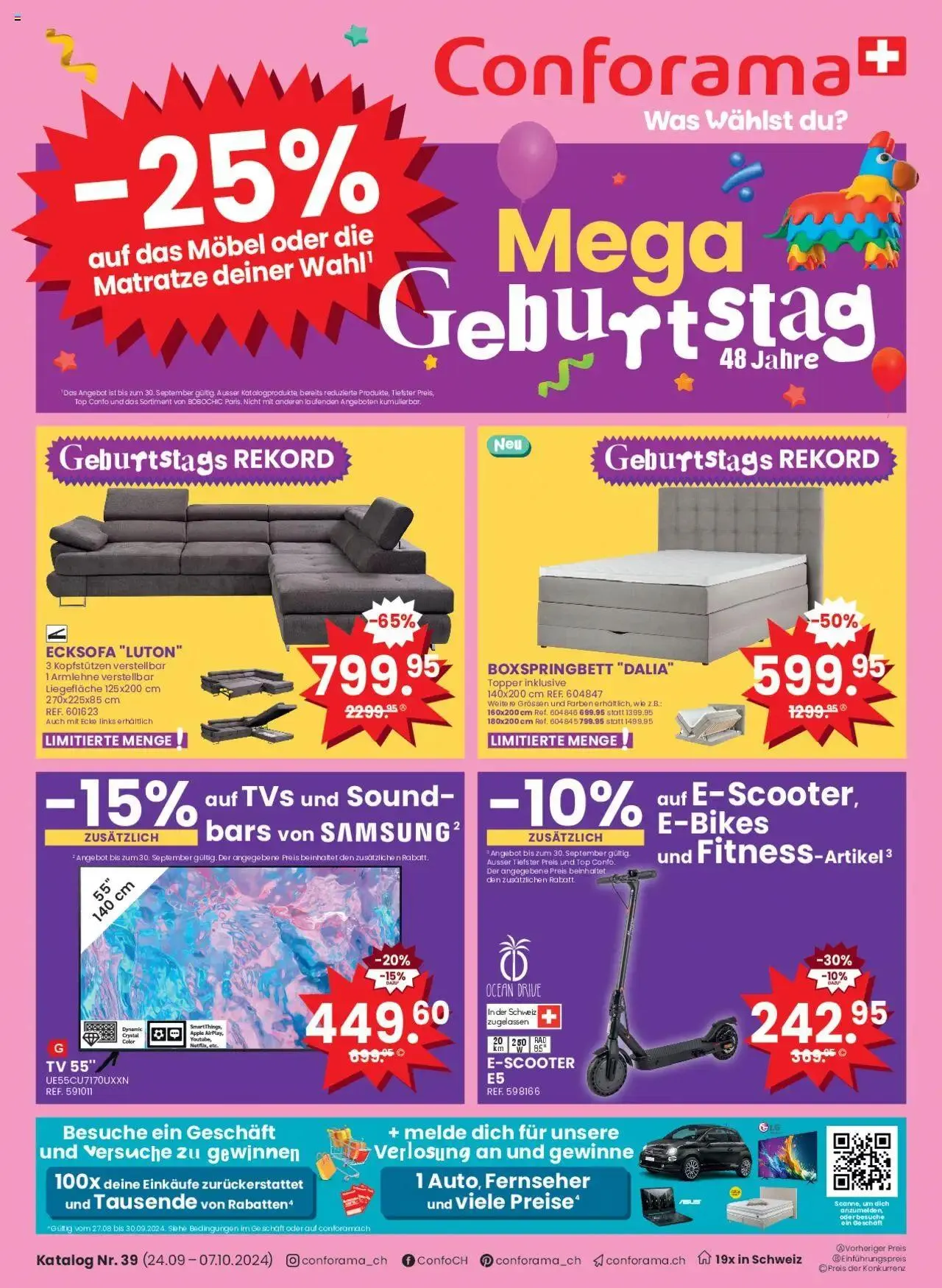 Conforama Aktionen von 24. September bis 7. Oktober 2024 - Prospekt seite  1
