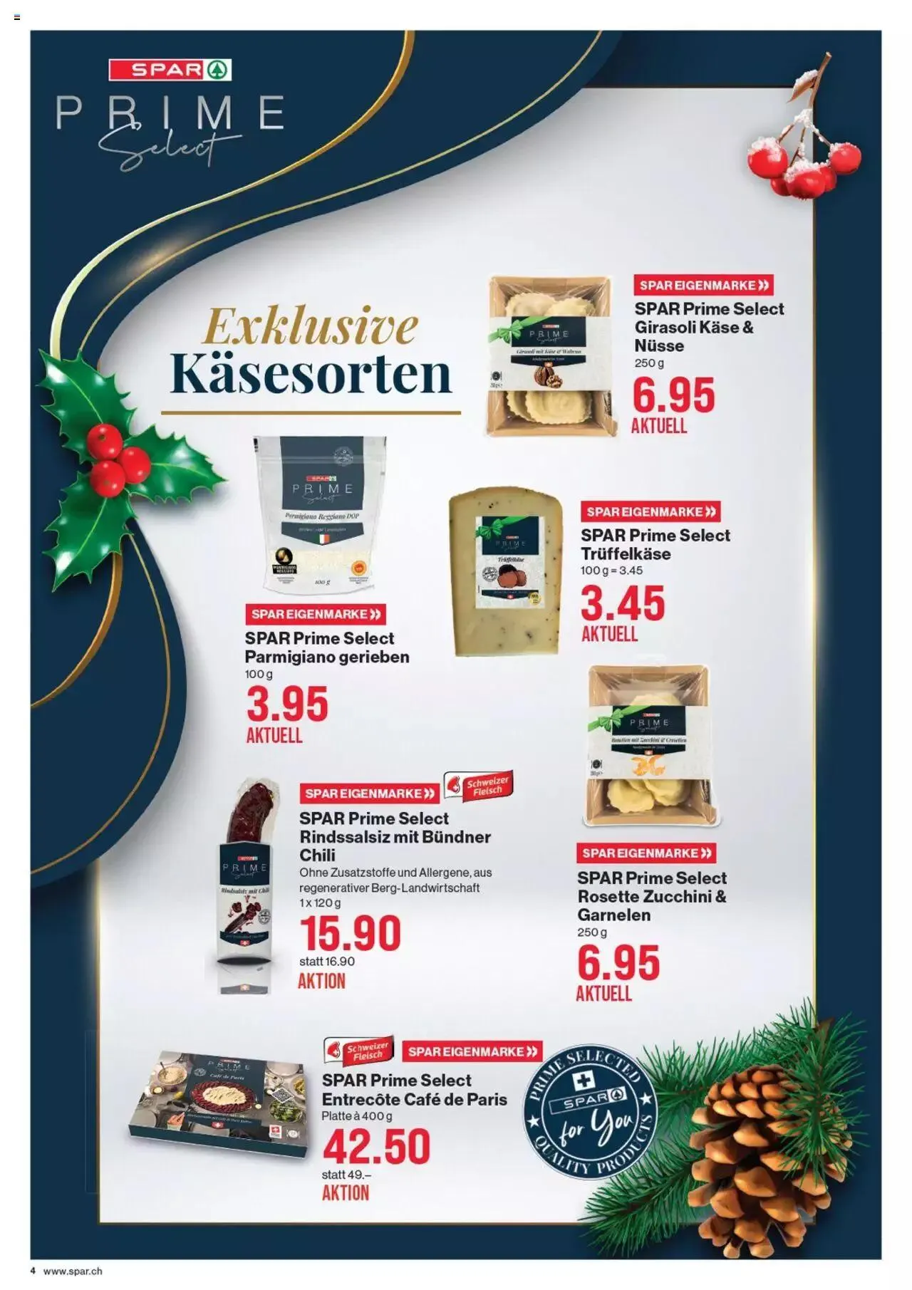 SPAR Aktionen Weihnachten von 7. Dezember bis 3. Januar 2024 - Prospekt seite  4