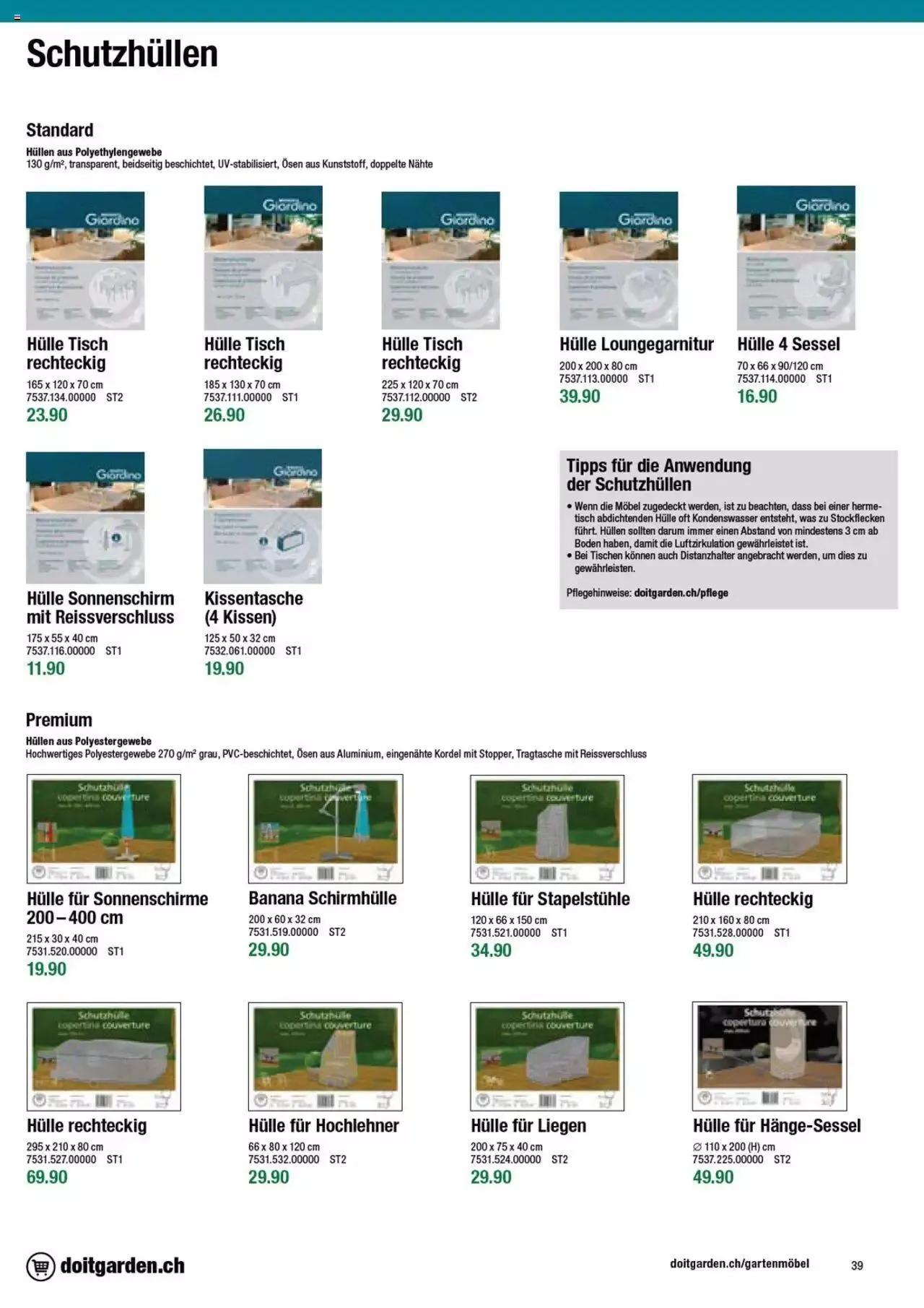 DO IT+GARDEN MIGROS - Gartenmoebel von 9. Februar bis 31. Dezember 2023 - Prospekt seite  39