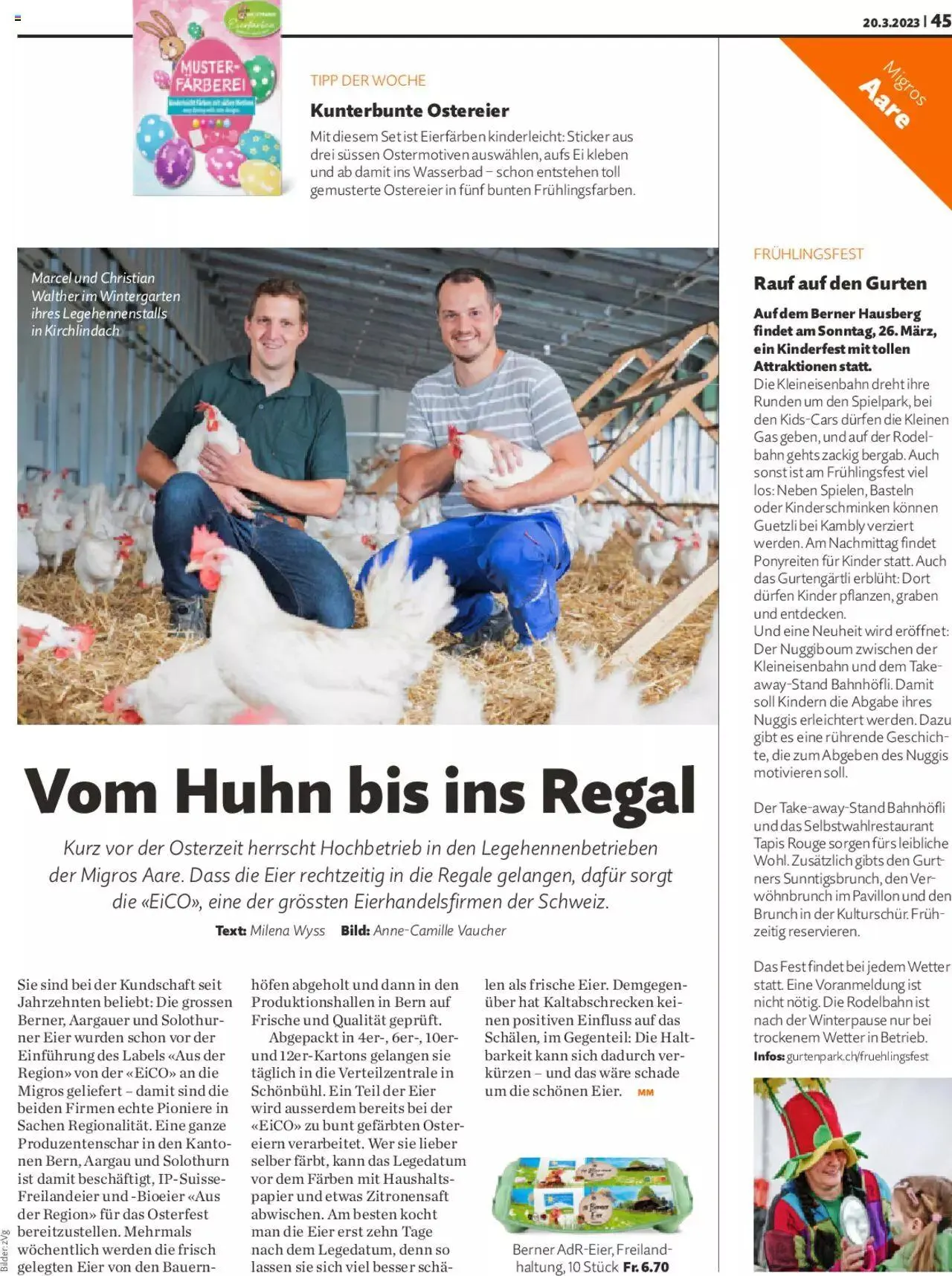 Migros - Magazin von 20. März bis 31. Dezember 2023 - Prospekt seite 45