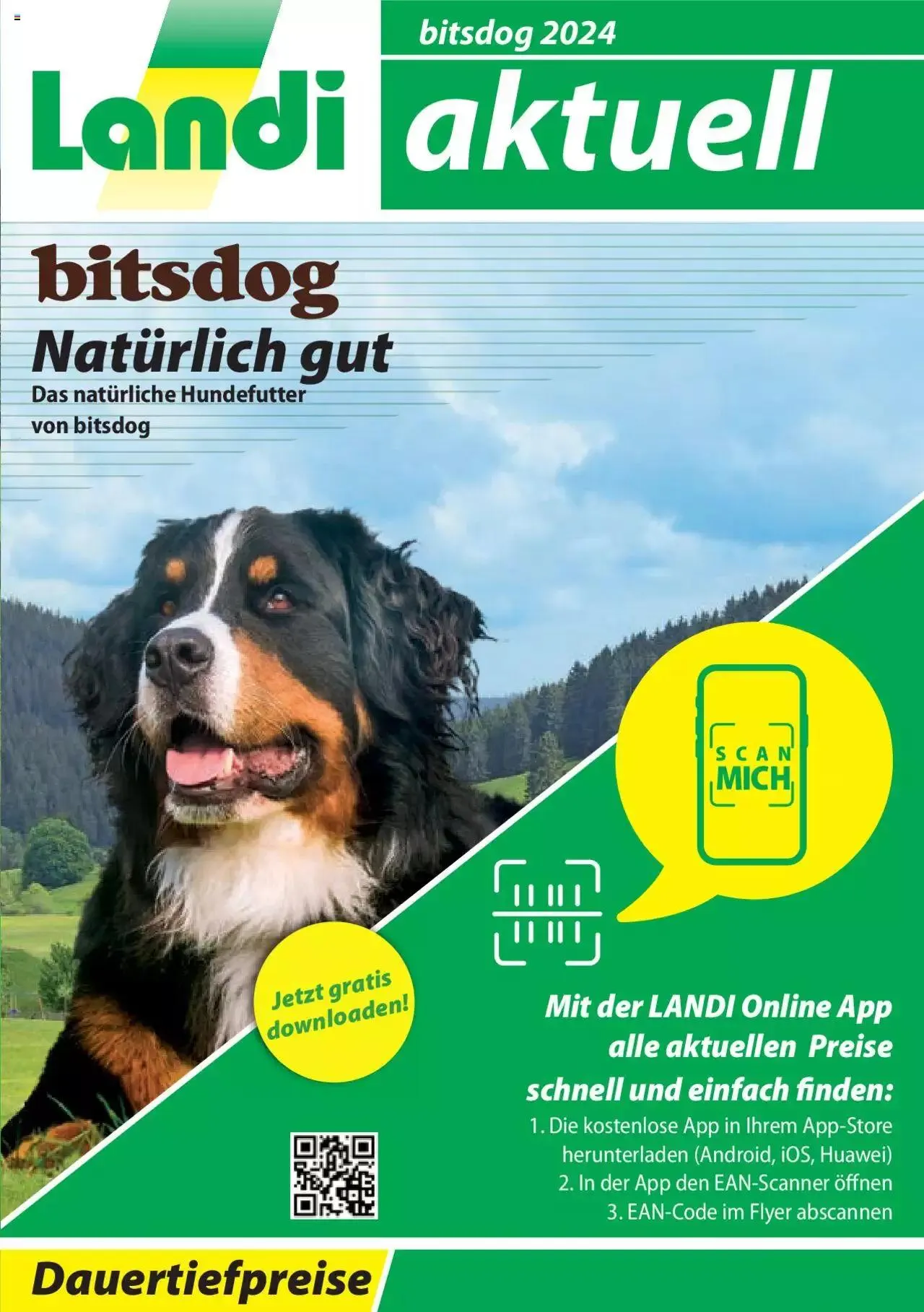 Landi Aktionen bitsdog 2024 von 1. Januar bis 31. Dezember 2024 - Prospekt seite  1