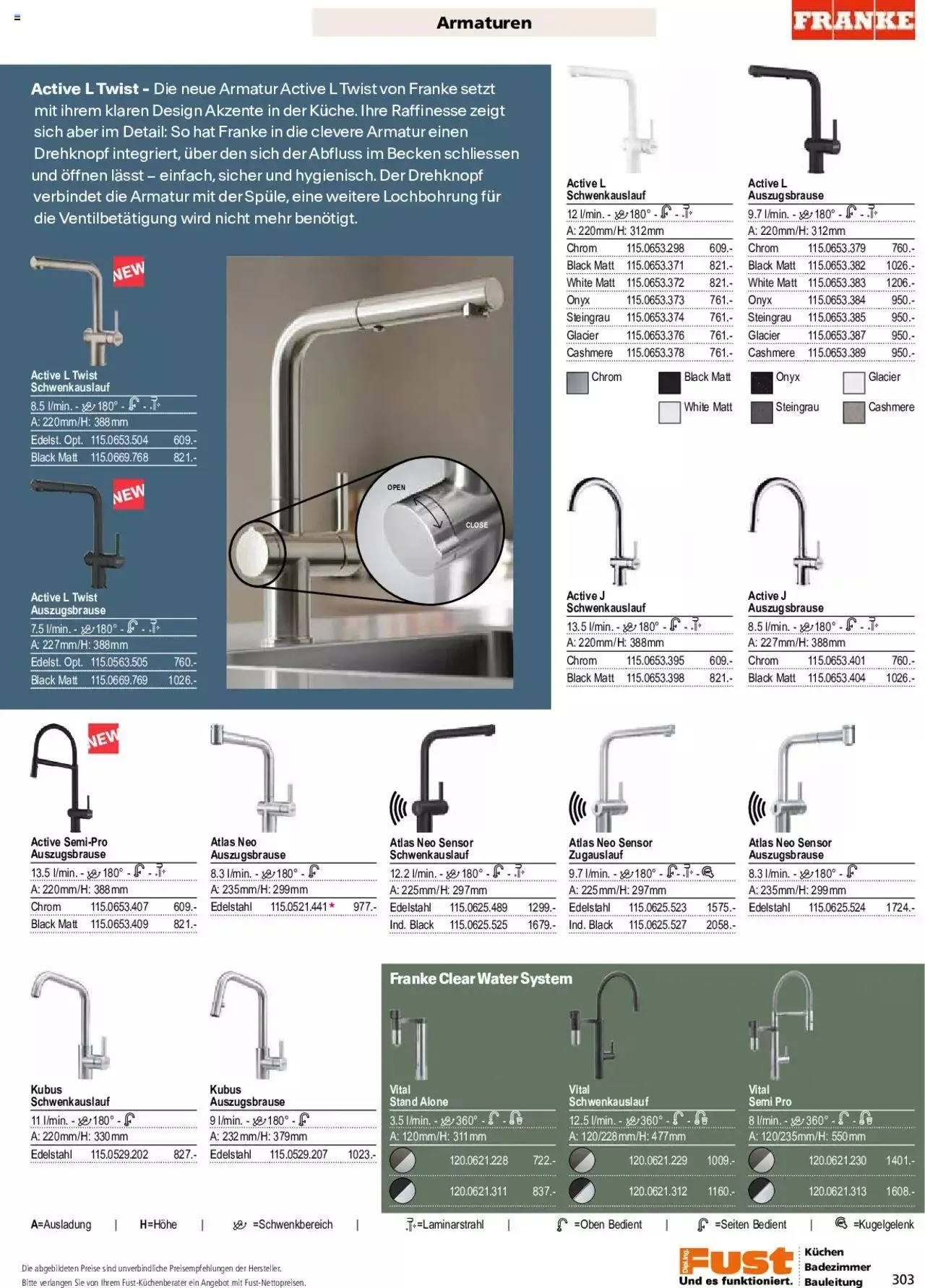 Fust - Küchenmagazin - Riesenauswahl von 22. Februar bis 31. Dezember 2023 - Prospekt seite 303