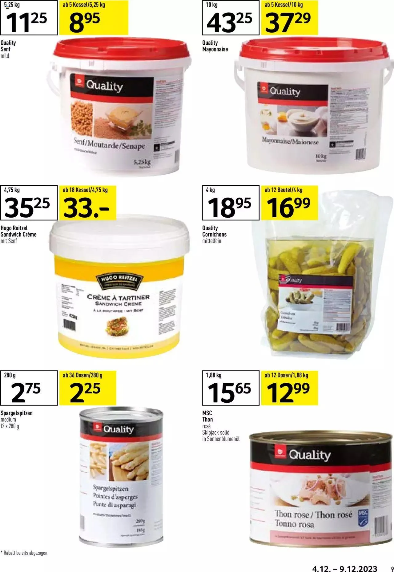 Prodega Aktionen Bäckerei von 4. Dezember bis 9. Dezember 2023 - Prospekt seite 9