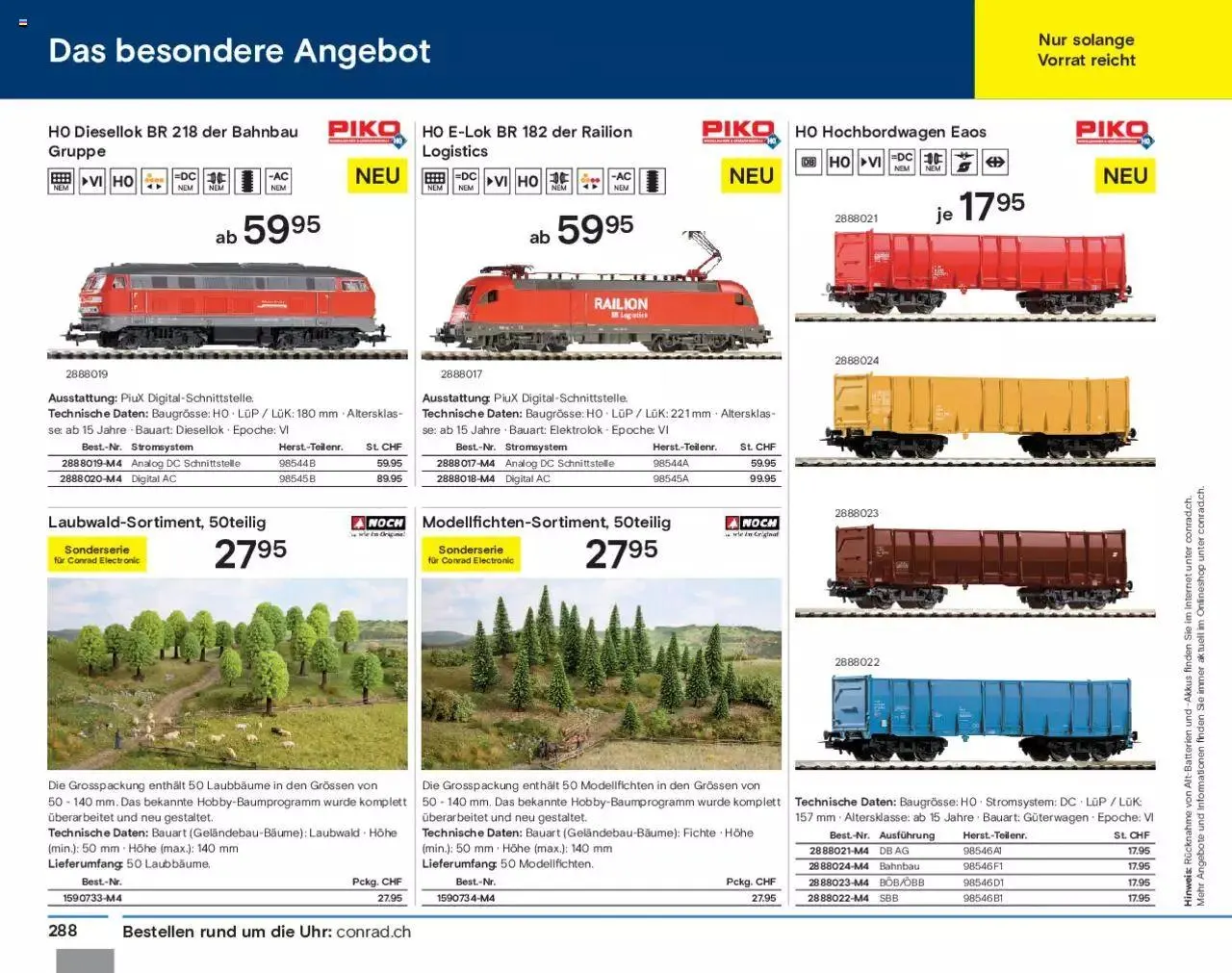 Conrad Modellbahn Katalog 2023/24 von 5. September bis 31. Dezember 2024 - Prospekt seite  290