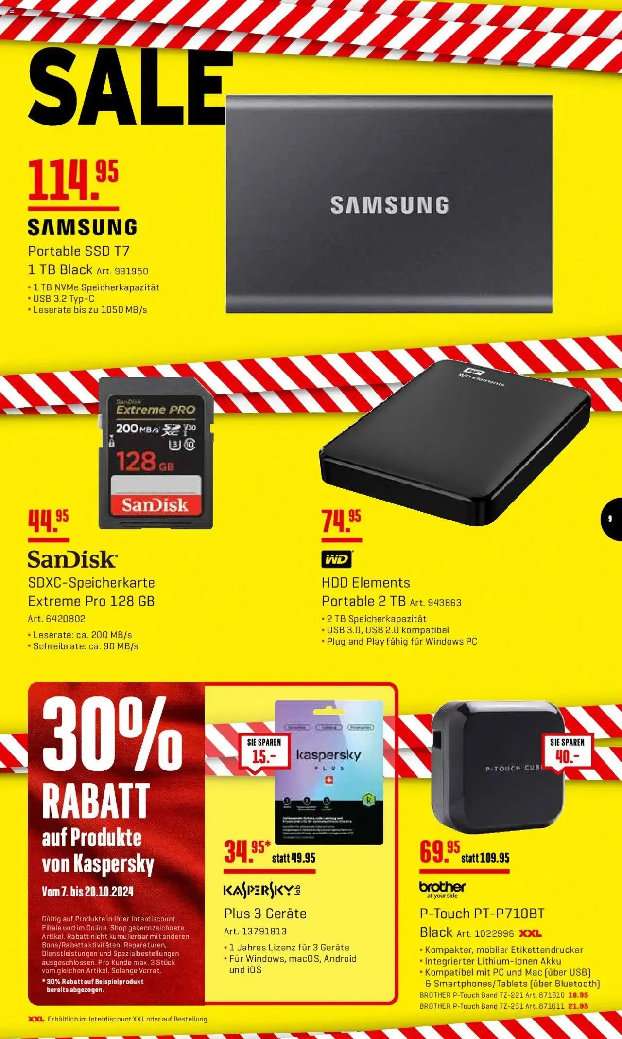 Interdiscount Aktionen von 7. Oktober bis 20. Oktober 2024 - Prospekt seite 9