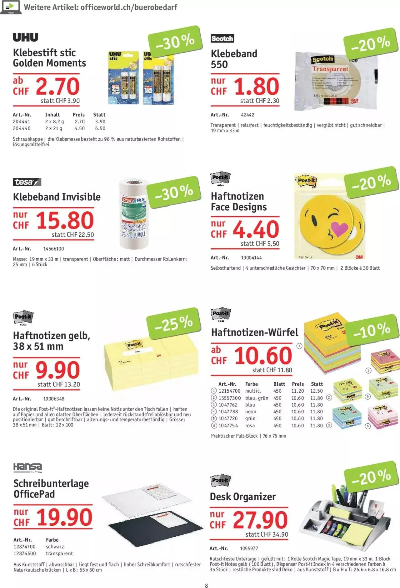 Office World Aktionen von 26. Oktober bis 29. November 2023 - Prospekt seite 8