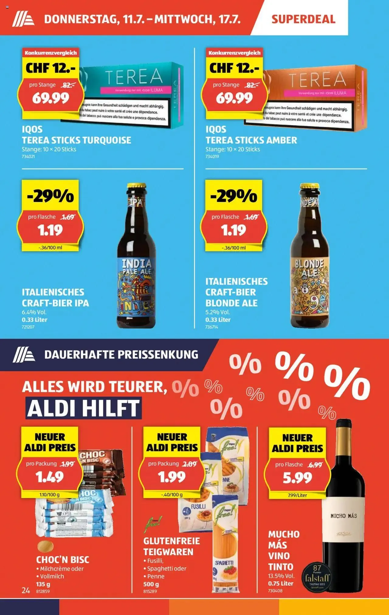 Aldi Aktionen von 11. Juli bis 17. Juli 2024 - Prospekt seite  24
