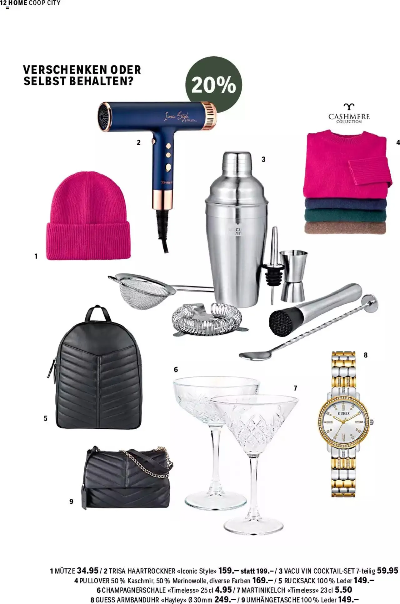 Coop City Aktionen Weihnachten von 28. November bis 17. Dezember 2023 - Prospekt seite 12