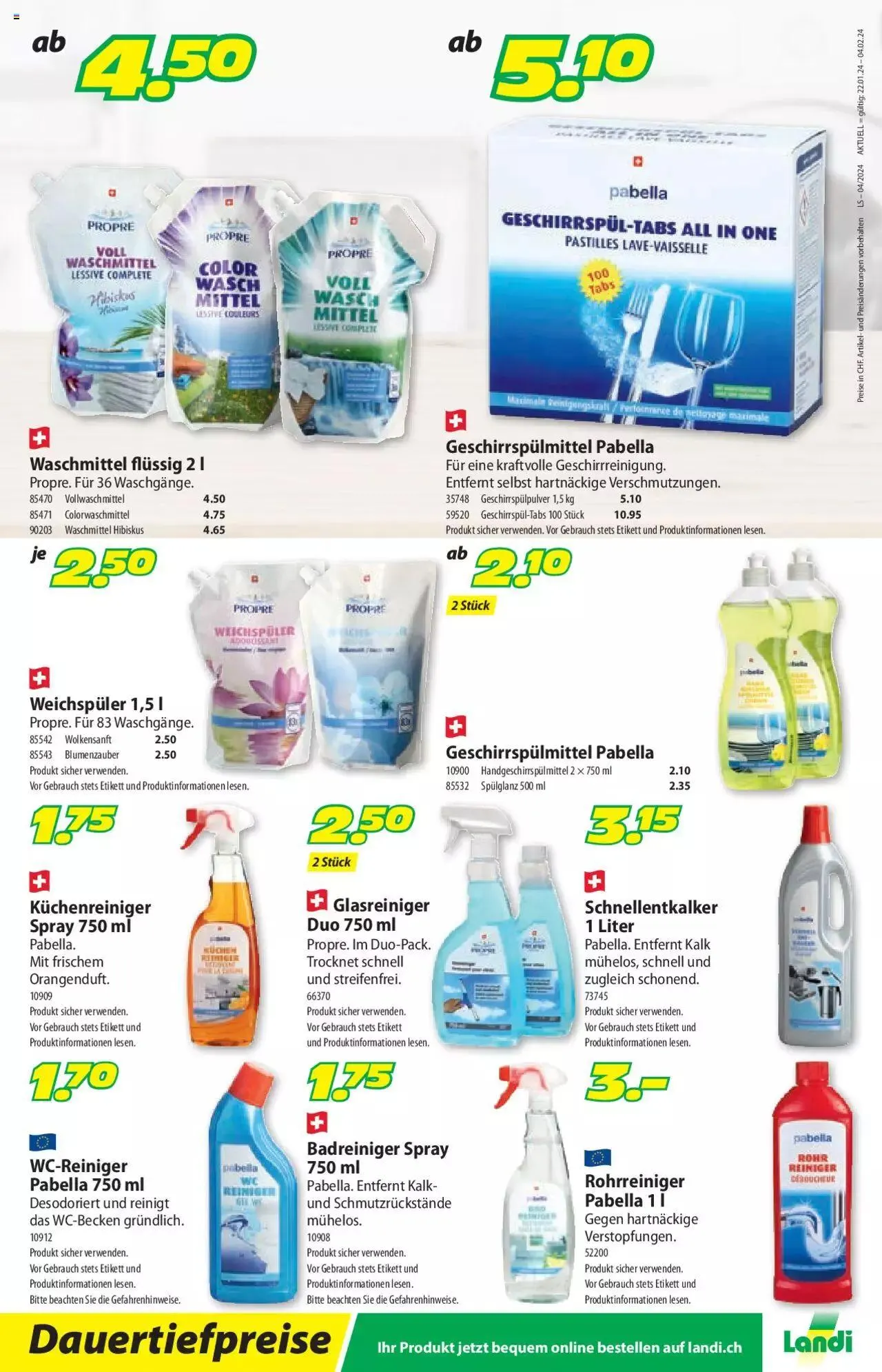 Landi Aktionen von 22. Januar bis 4. Februar 2024 - Prospekt seite 4