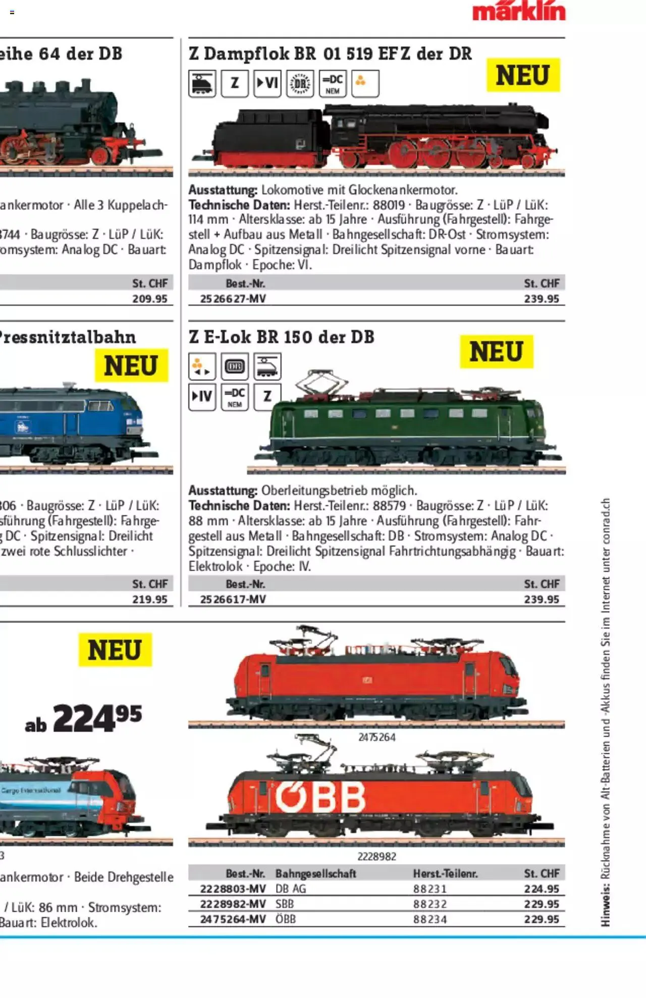 Conrad - Modellbahn Katalog 2022/23 von 5. September bis 31. Dezember 2023 - Prospekt seite  148