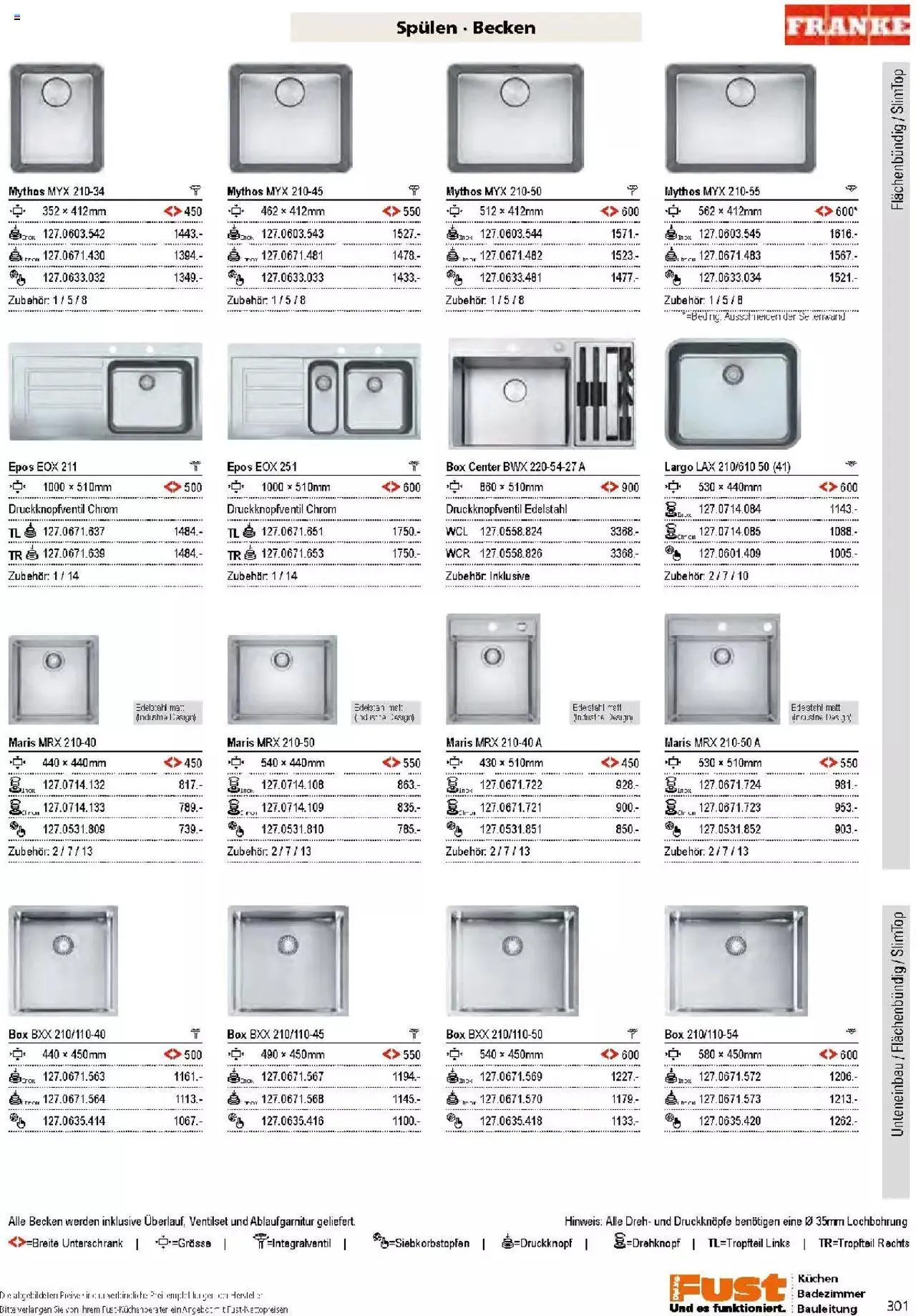 Fust Küchen- und Badezimmerprospekt von 4. März bis 31. Dezember 2024 - Prospekt seite  301
