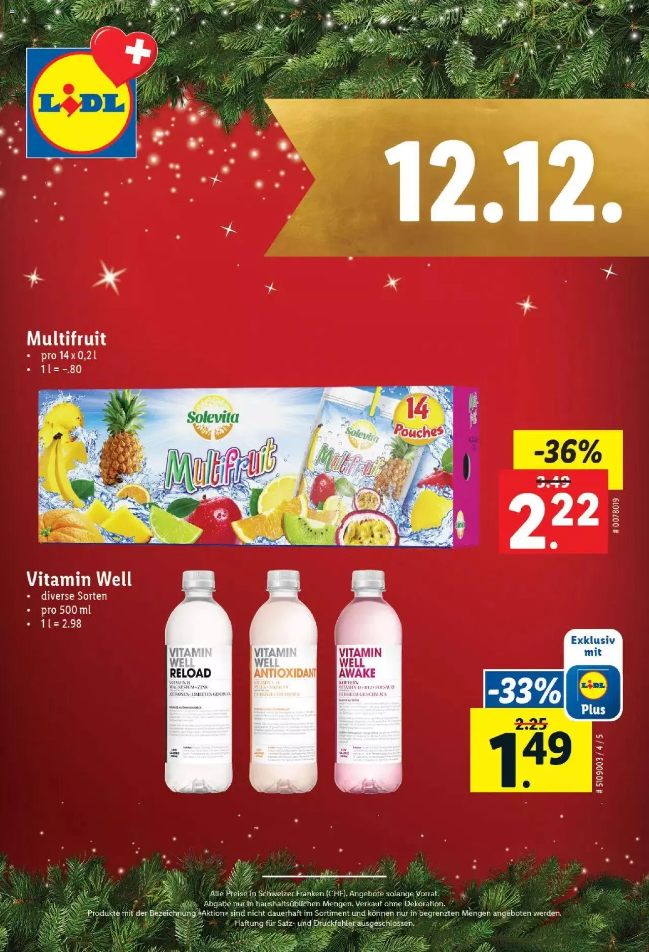 Lidl Aktionen Magische Weihnachtszeit von 1. Dezember bis 24. Dezember 2023 - Prospekt seite  12