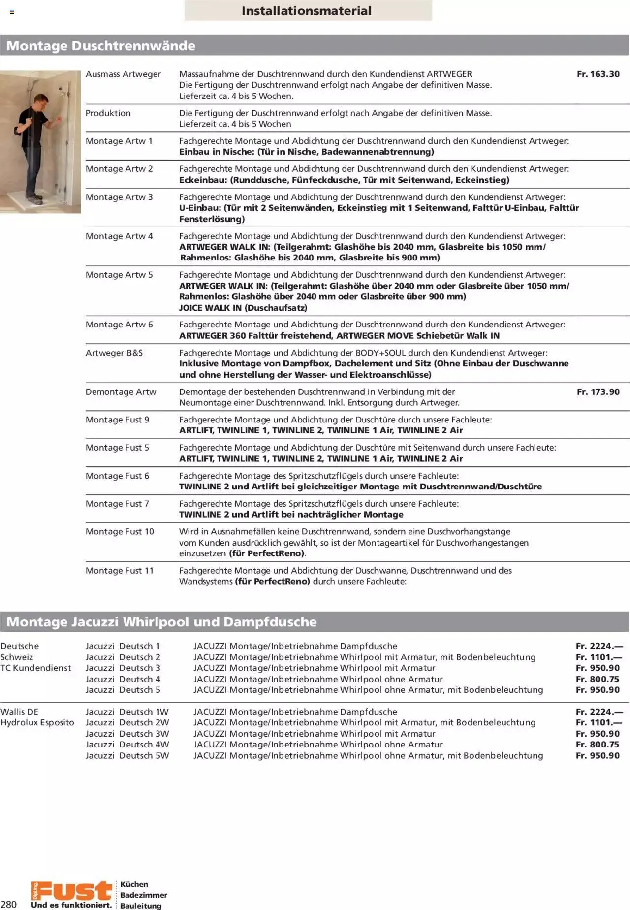 Fust Aktionen Badezimmermagazin von 17. April bis 31. Dezember 2024 - Prospekt seite  280