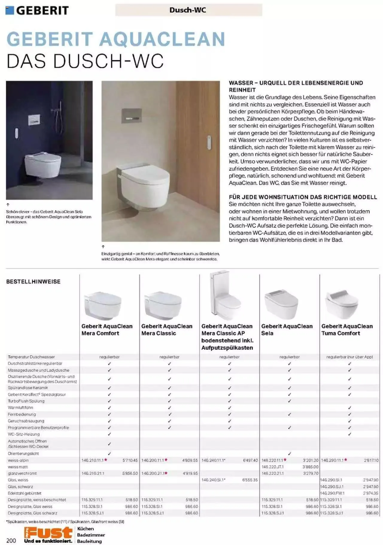 Fust Badezimmermagazin von 17. April bis 31. Dezember 2023 - Prospekt seite  200