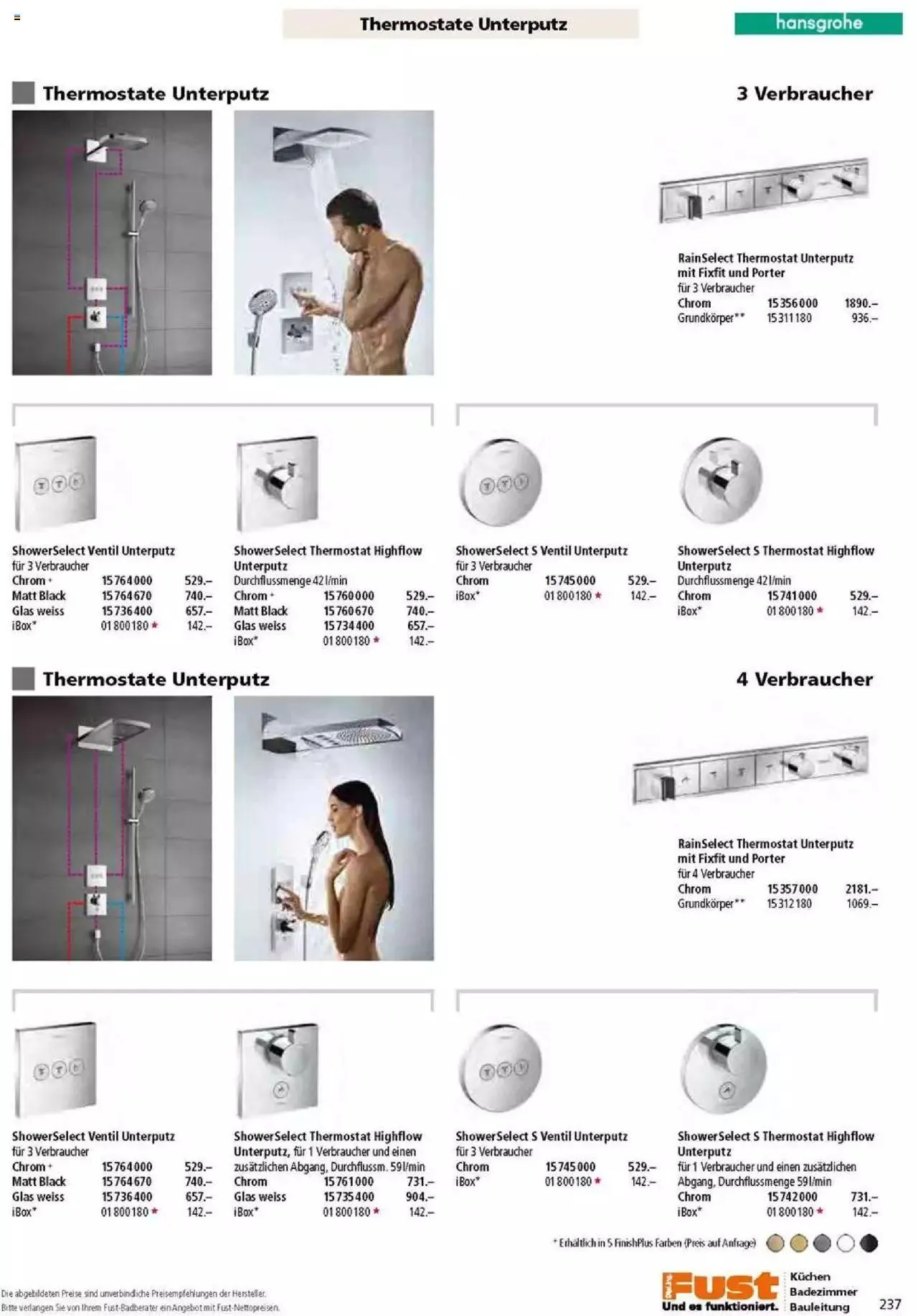 Fust Badezimmermagazin von 17. April bis 31. Dezember 2023 - Prospekt seite  237