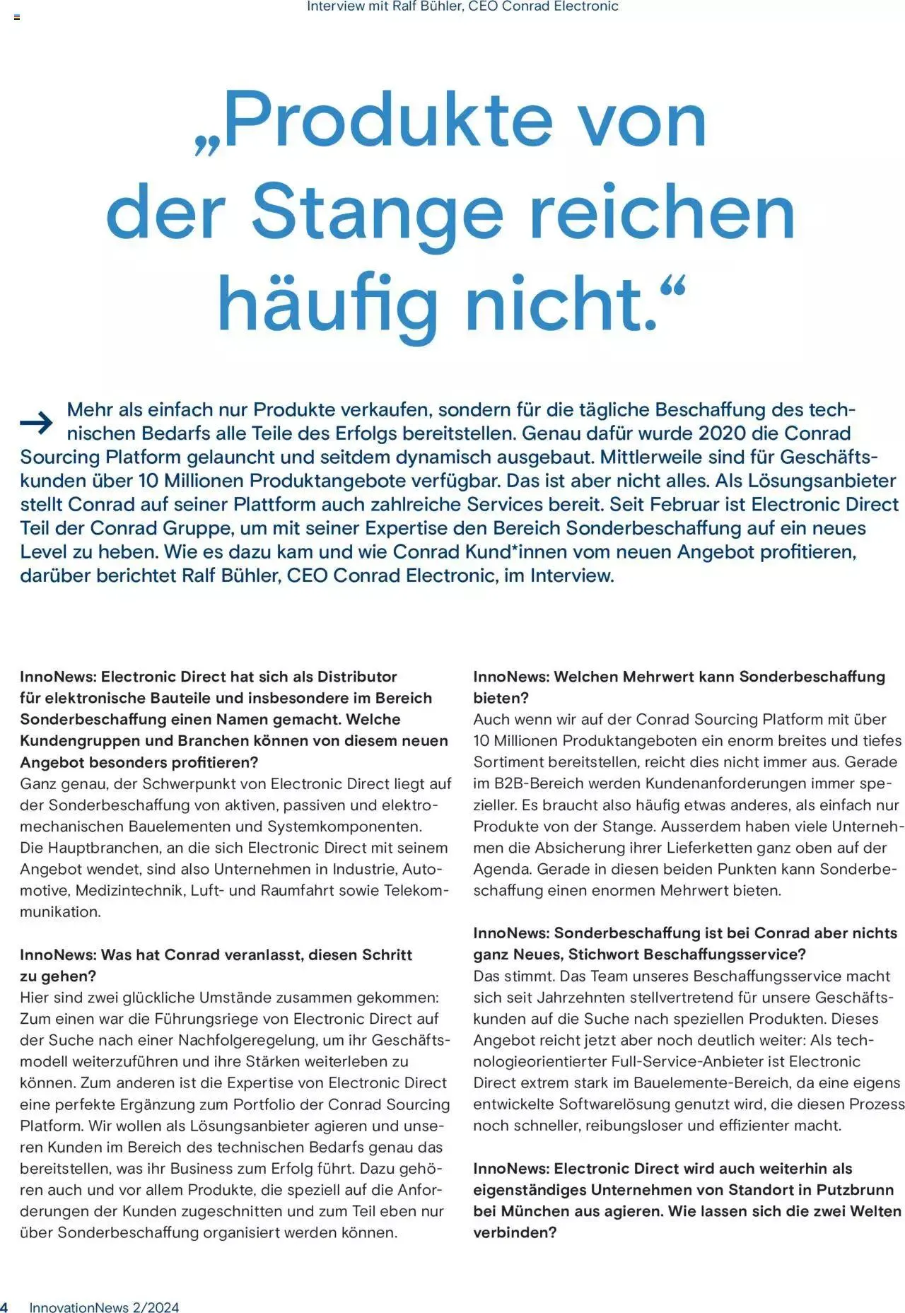 Conrad Aktionen Innovation News von 1. Mai bis 31. Dezember 2024 - Prospekt seite  4
