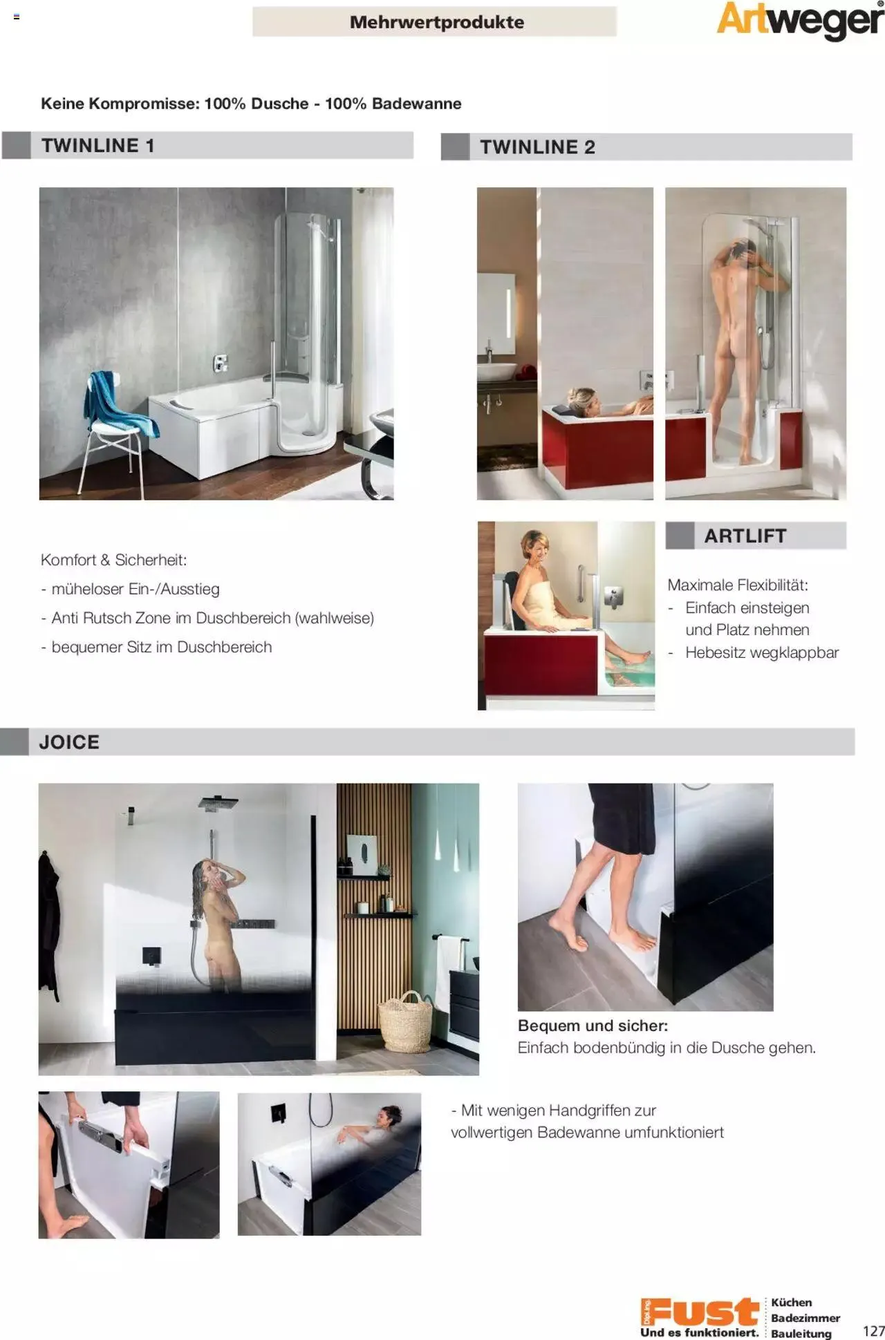 Fust Aktionen Badezimmermagazin von 17. April bis 31. Dezember 2024 - Prospekt seite  127