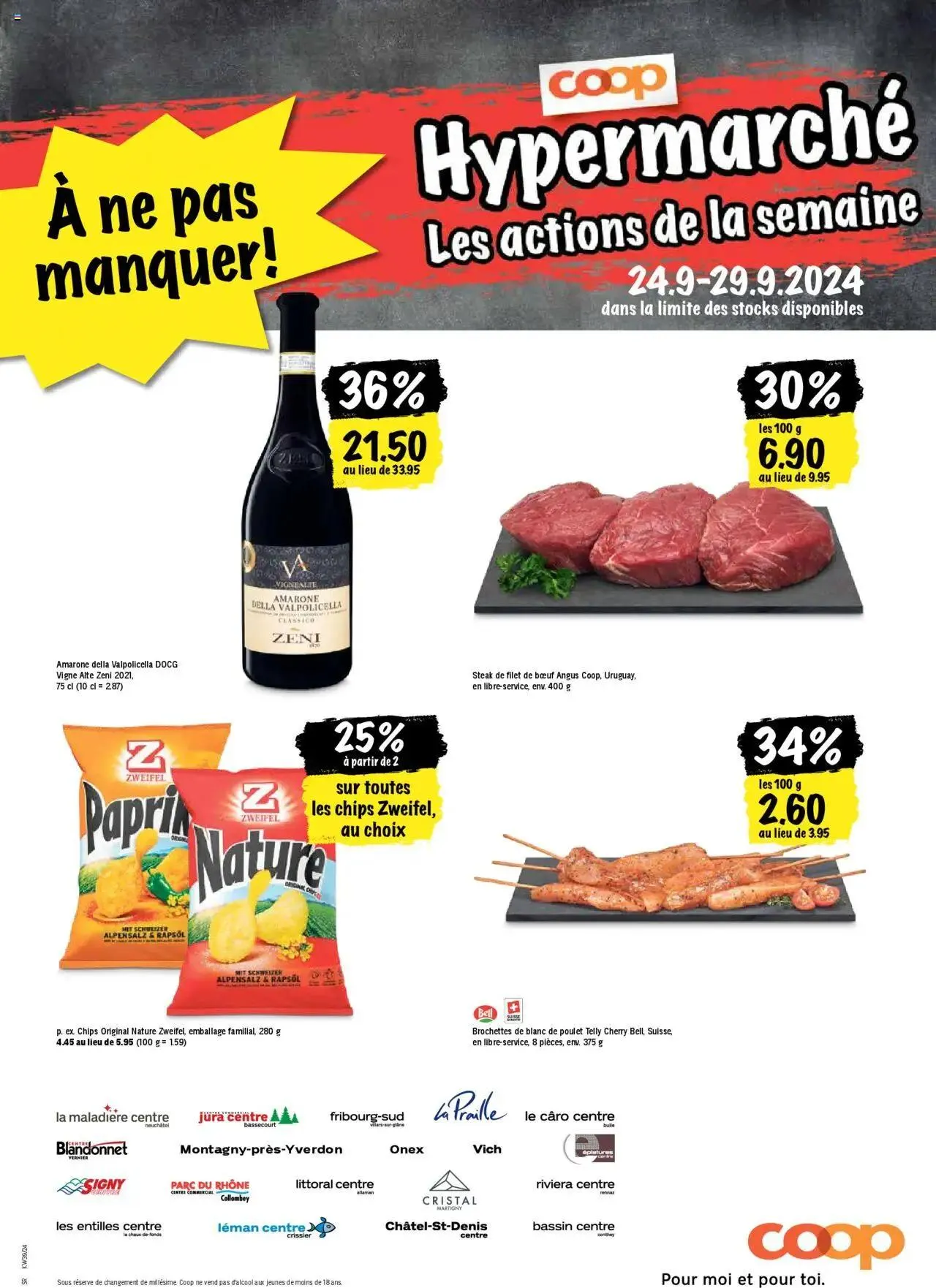 Coop - Les actions de la semaine von 24. September bis 29. September 2024 - Prospekt seite  21