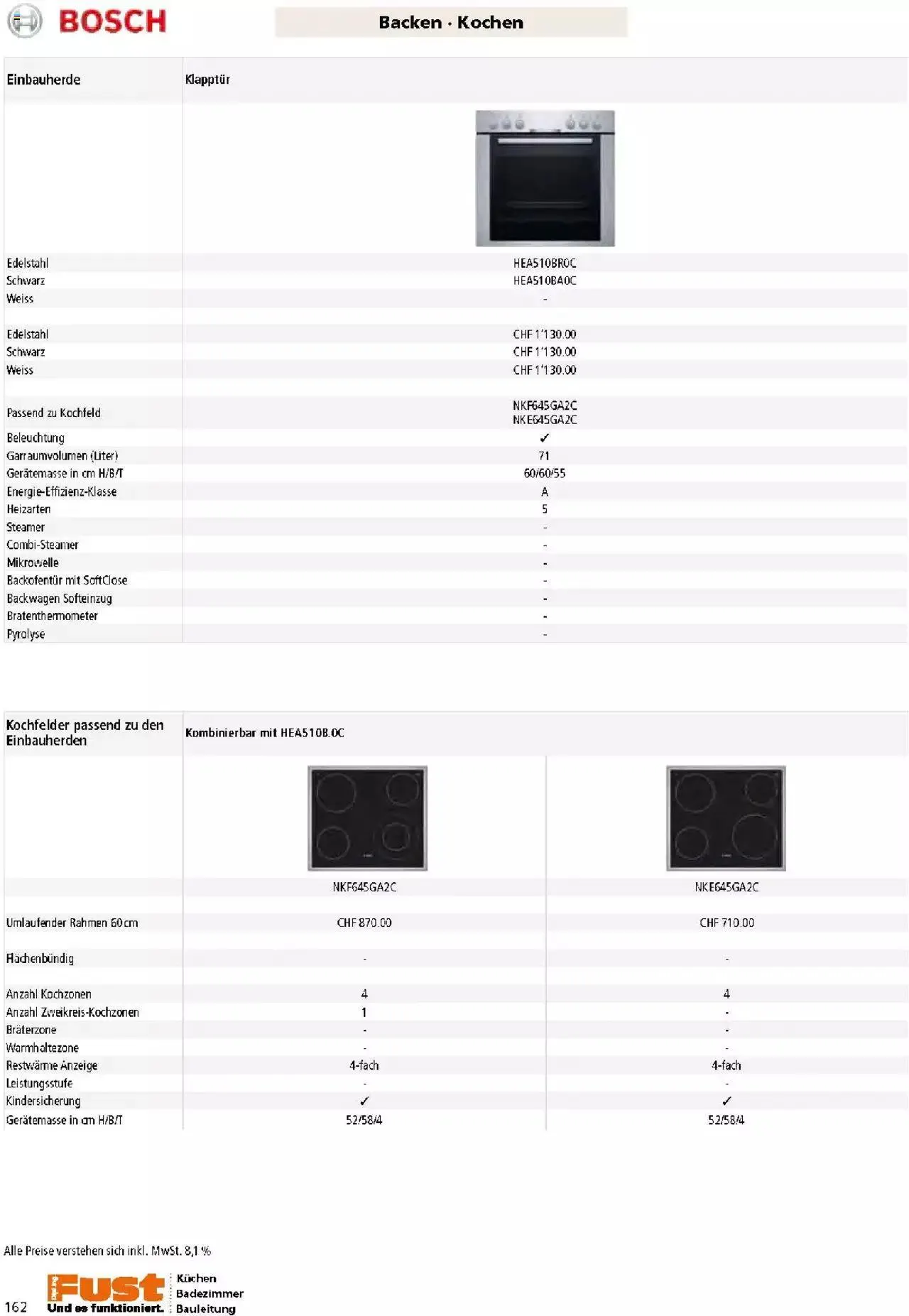 Fust Küchen- und Badezimmerprospekt von 4. März bis 31. Dezember 2024 - Prospekt seite  162