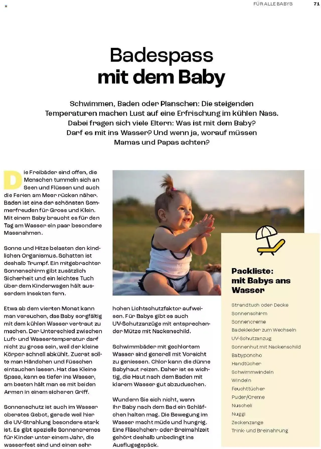 Coop Magazin Familien von 18. Juni bis 31. Dezember 2024 - Prospekt seite  71