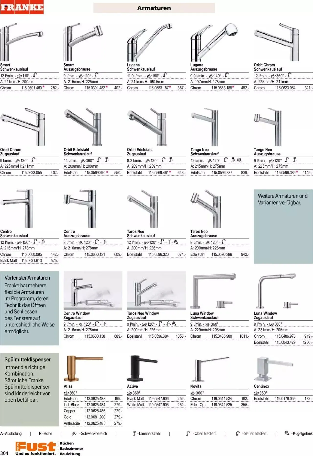 Fust - Küchenmagazin - Riesenauswahl von 22. Februar bis 31. Dezember 2023 - Prospekt seite 304
