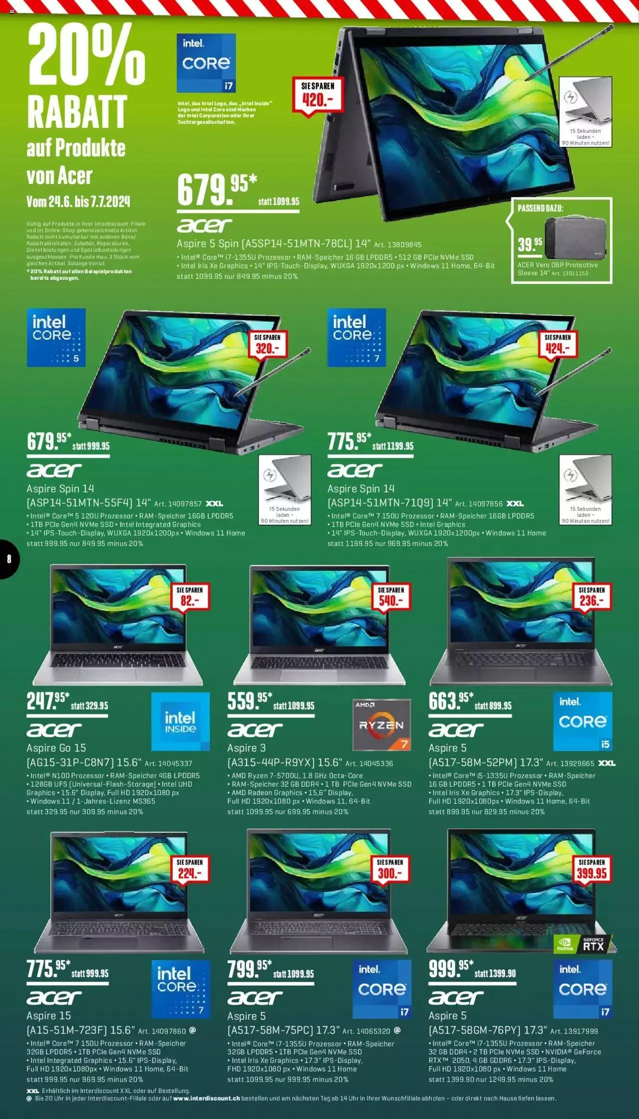 Interdiscount Aktionen von 24. Juni bis 7. Juli 2024 - Prospekt seite  8