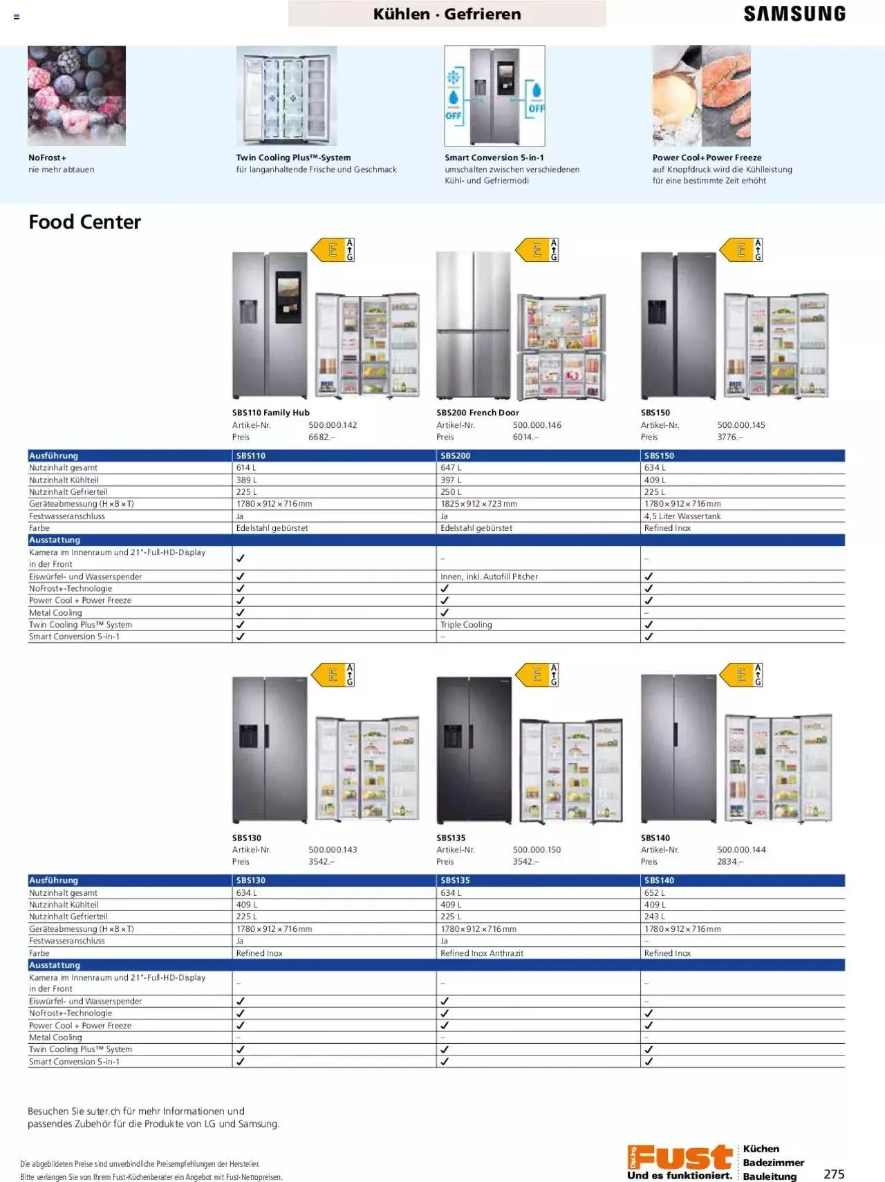 Fust - Küchenmagazin - Riesenauswahl von 22. Februar bis 31. Dezember 2023 - Prospekt seite 275