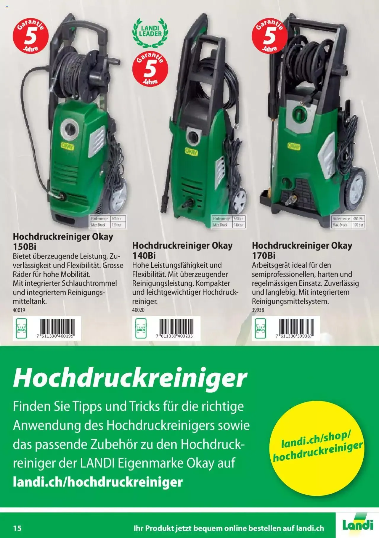 Landi - Motorgeräte 2023 von 7. März bis 31. Dezember 2023 - Prospekt seite 15