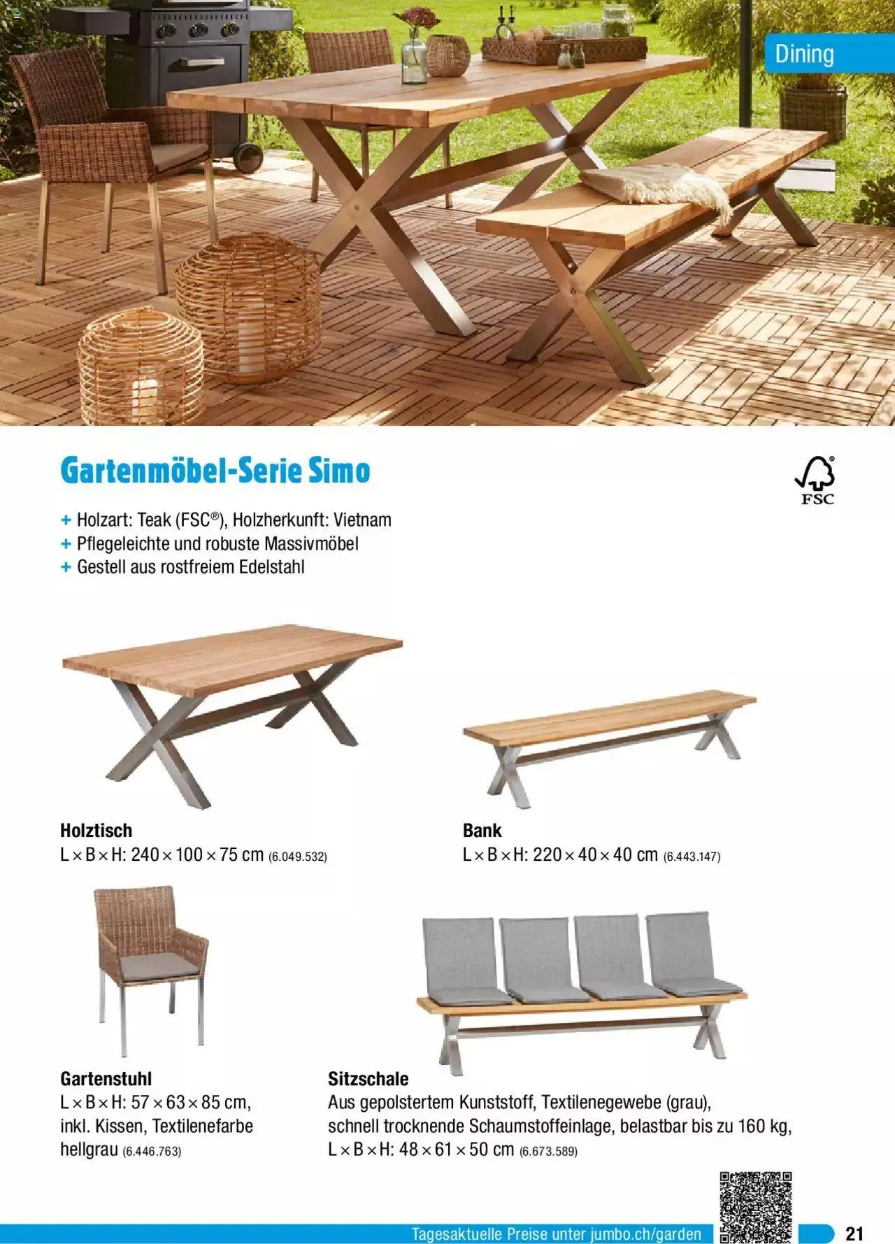 Jumbo Gartenmobelbroschure 2024 von 29. Januar bis 31. Dezember 2024 - Prospekt seite  21