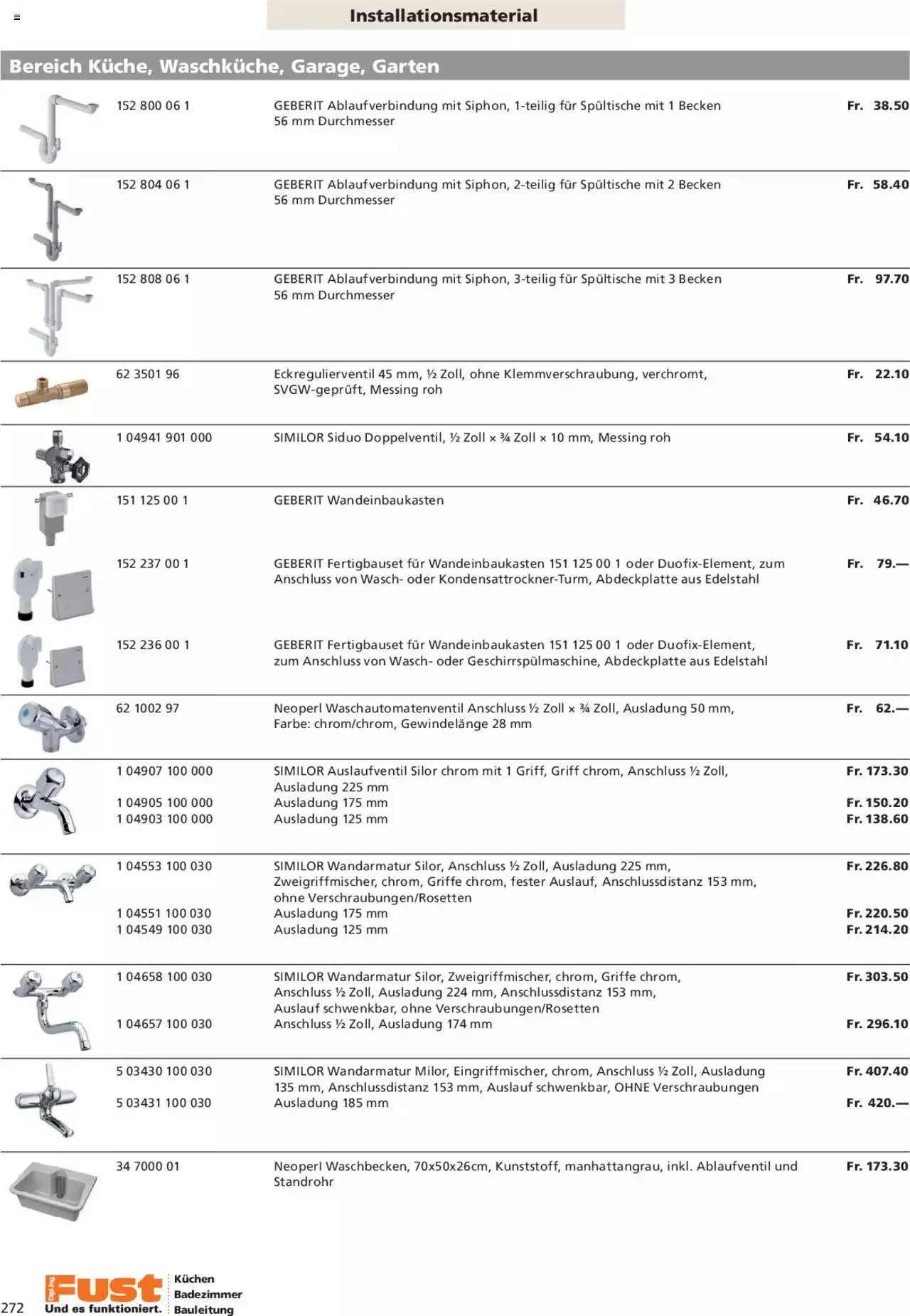 Fust Aktionen Badezimmermagazin von 17. April bis 31. Dezember 2024 - Prospekt seite  272