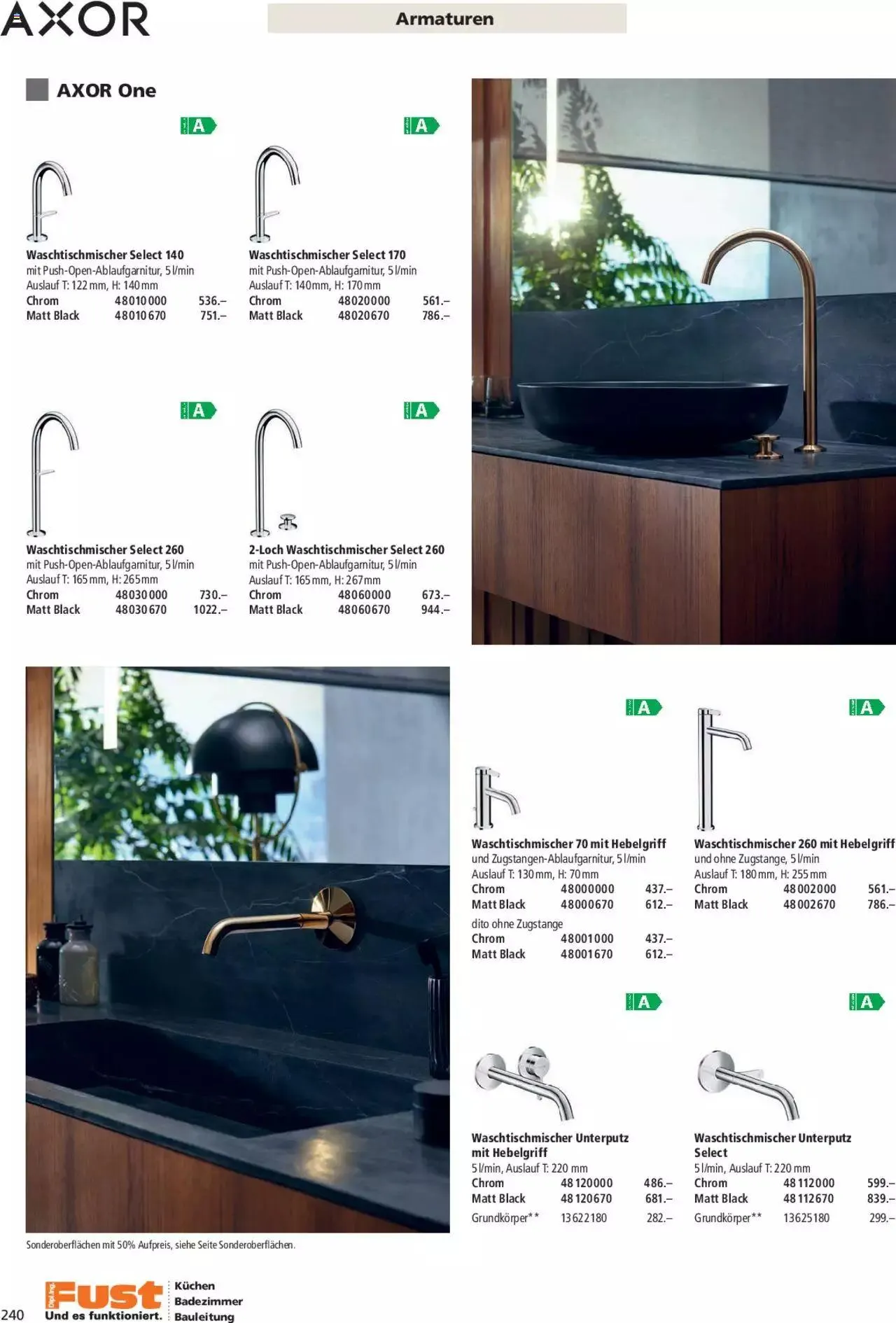 Fust Aktionen Badezimmermagazin von 17. April bis 31. Dezember 2024 - Prospekt seite 240