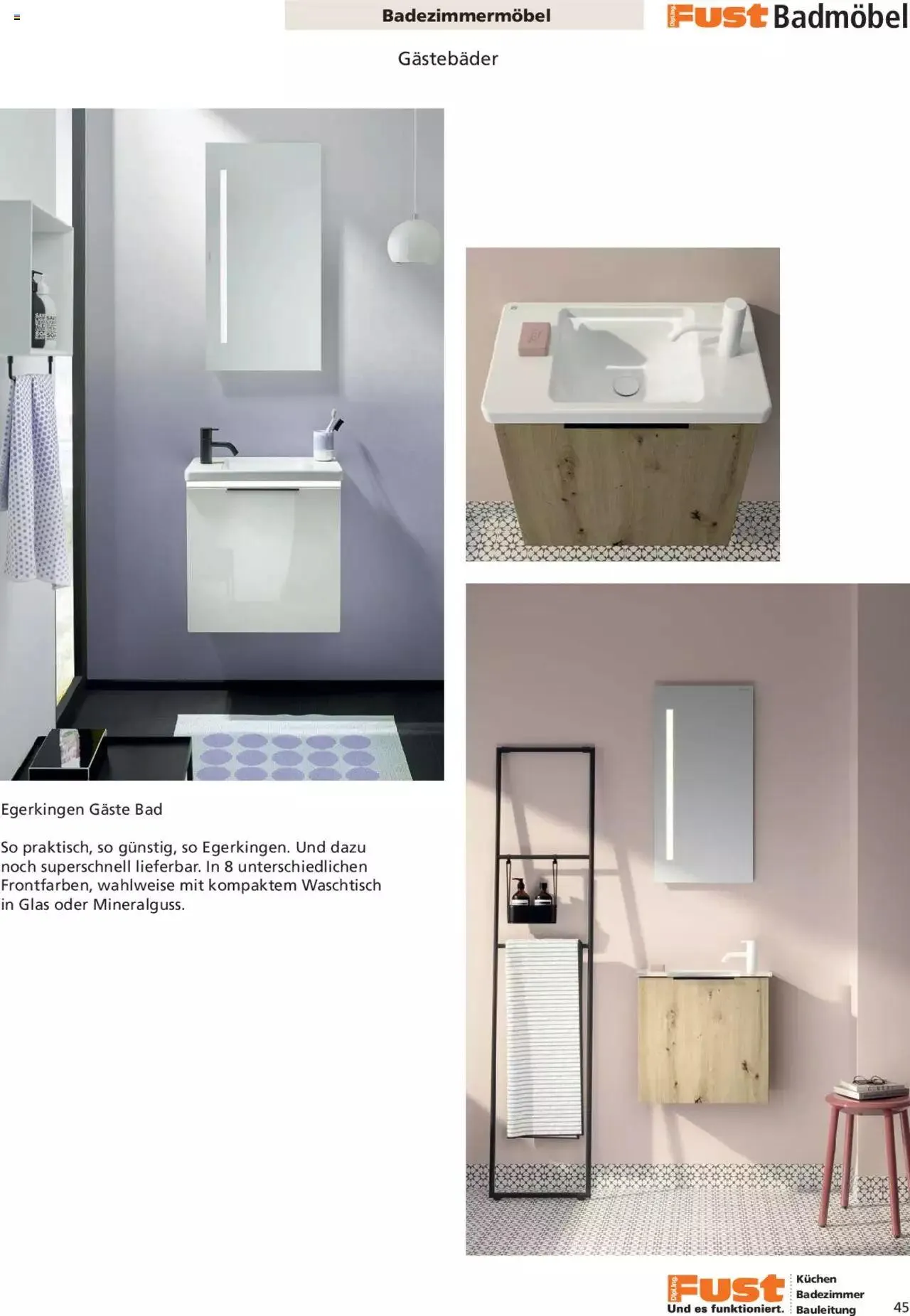 Fust Aktionen Badezimmermagazin von 17. April bis 31. Dezember 2024 - Prospekt seite 45