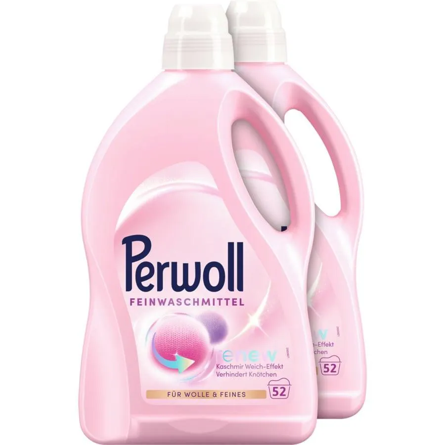 Perwoll Flüssigwaschmittel Wolle & Feines 2 x 52 Waschgänge