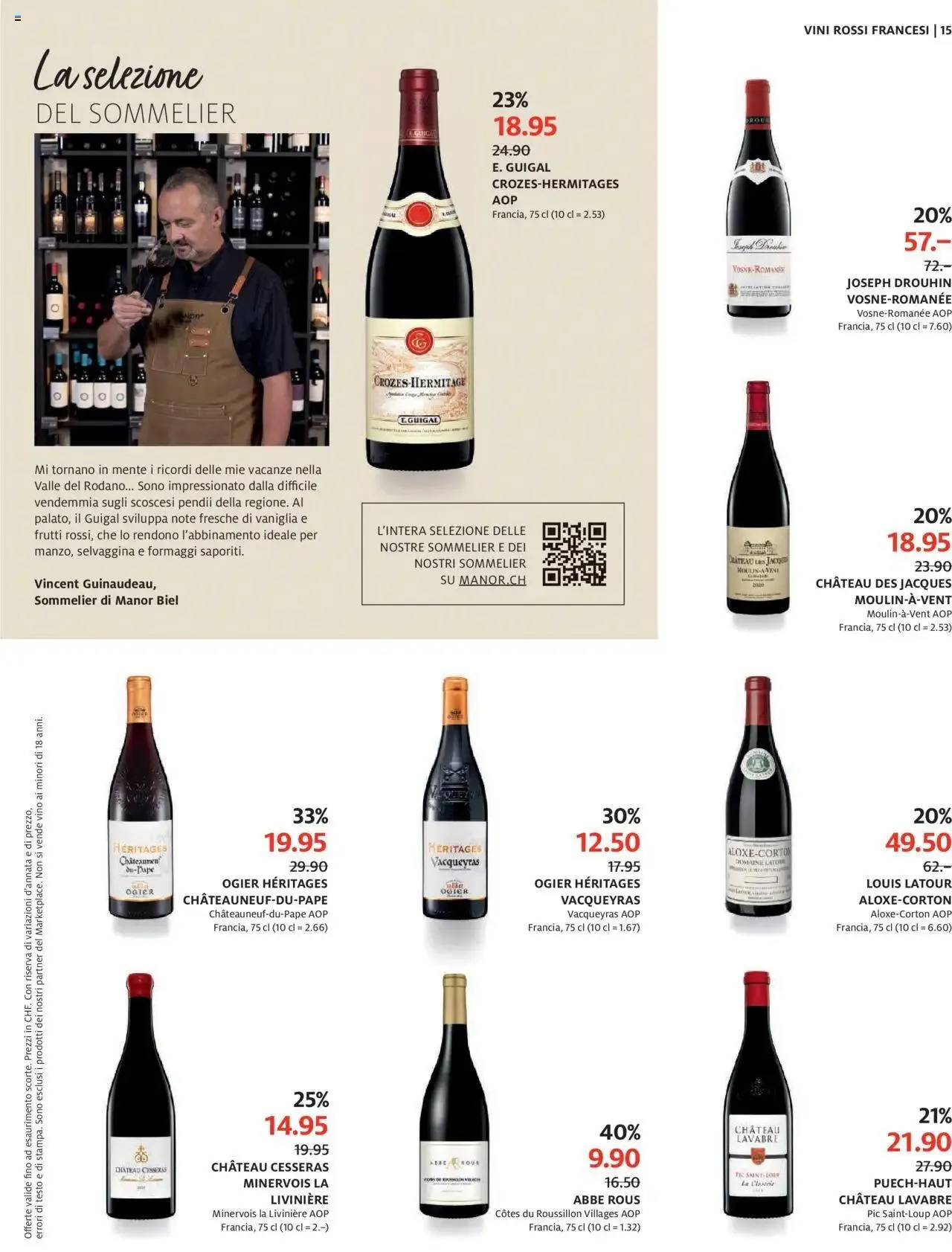 Manor Catalogo dei vini von 8. September bis 6. Oktober 2024 - Prospekt seite  15