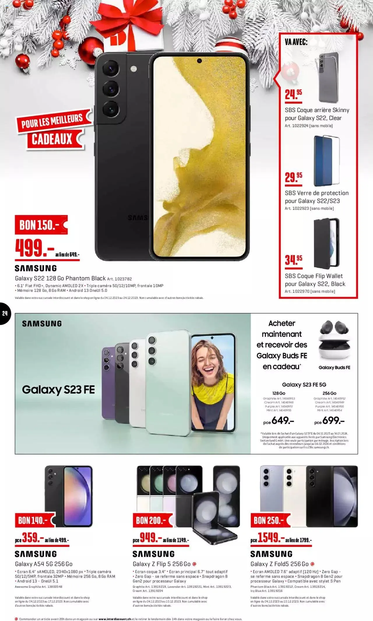 Interdiscount Aktionen FR von 4. Dezember bis 24. Dezember 2023 - Prospekt seite  24