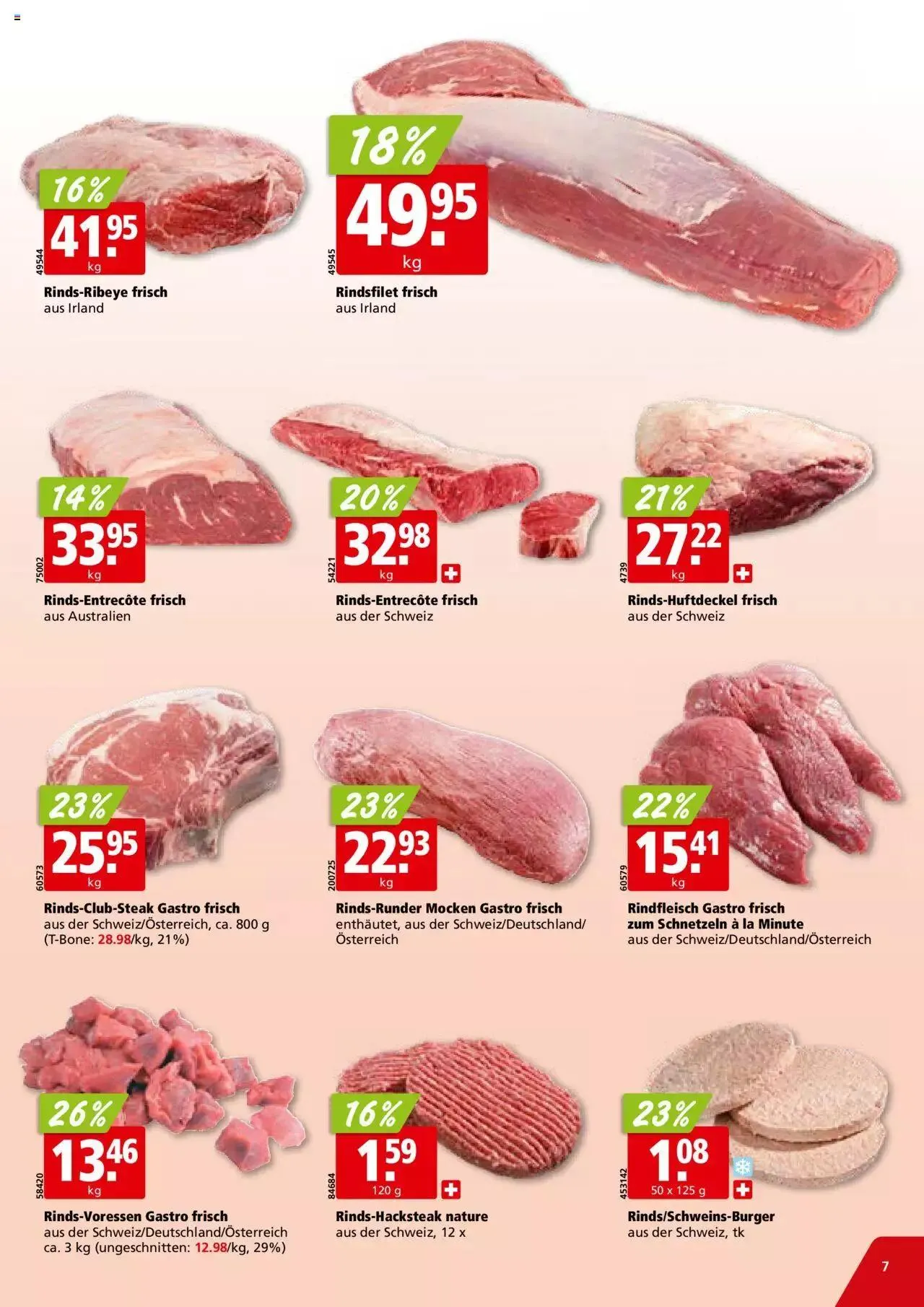 Aligro Aktionen für Businesskunden - Chavannes, Matran, Genf, Sitten von 4. Dezember bis 9. Dezember 2023 - Prospekt seite  7