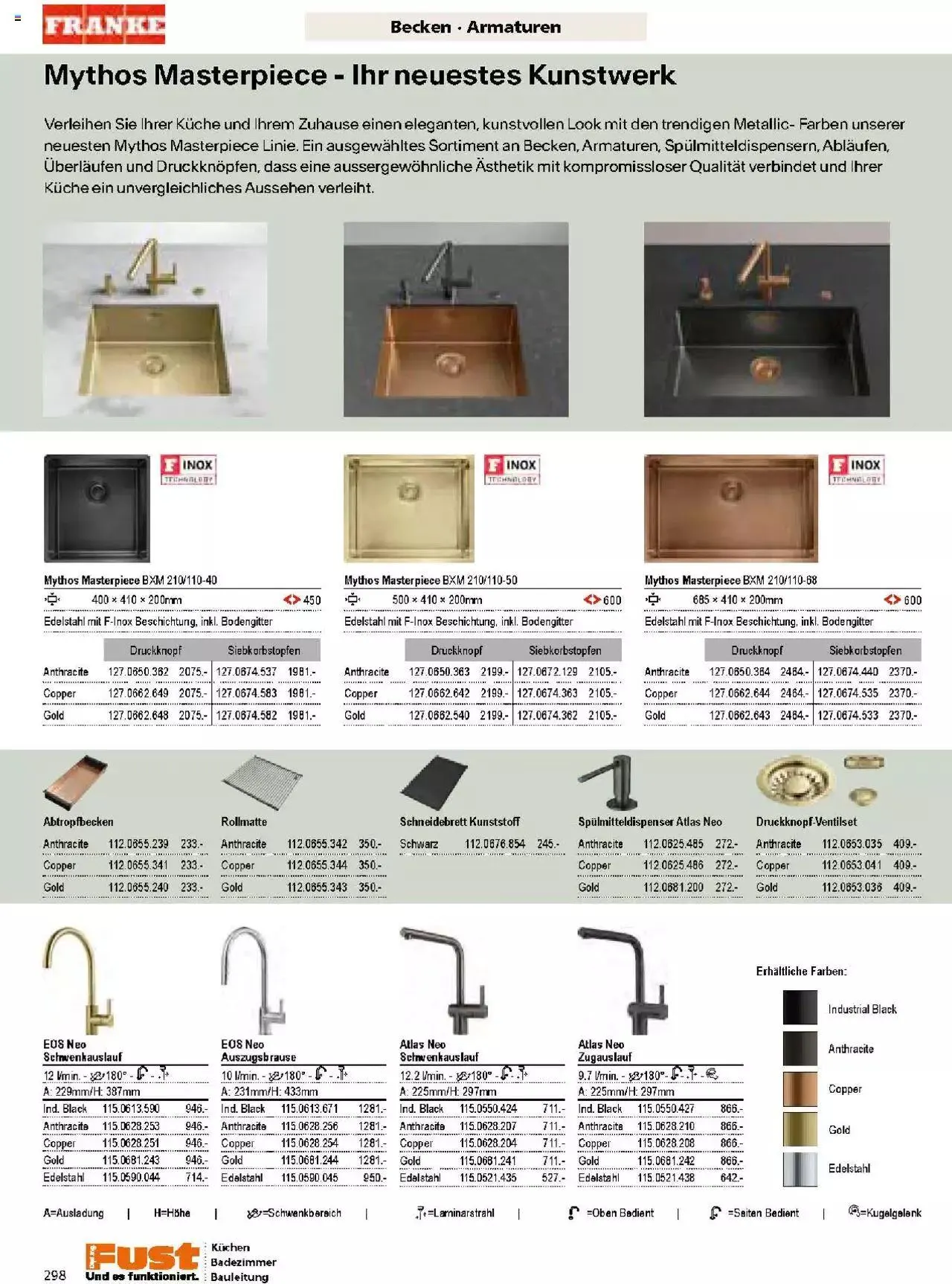 Fust Küchen- und Badezimmerprospekt von 4. März bis 31. Dezember 2024 - Prospekt seite  298