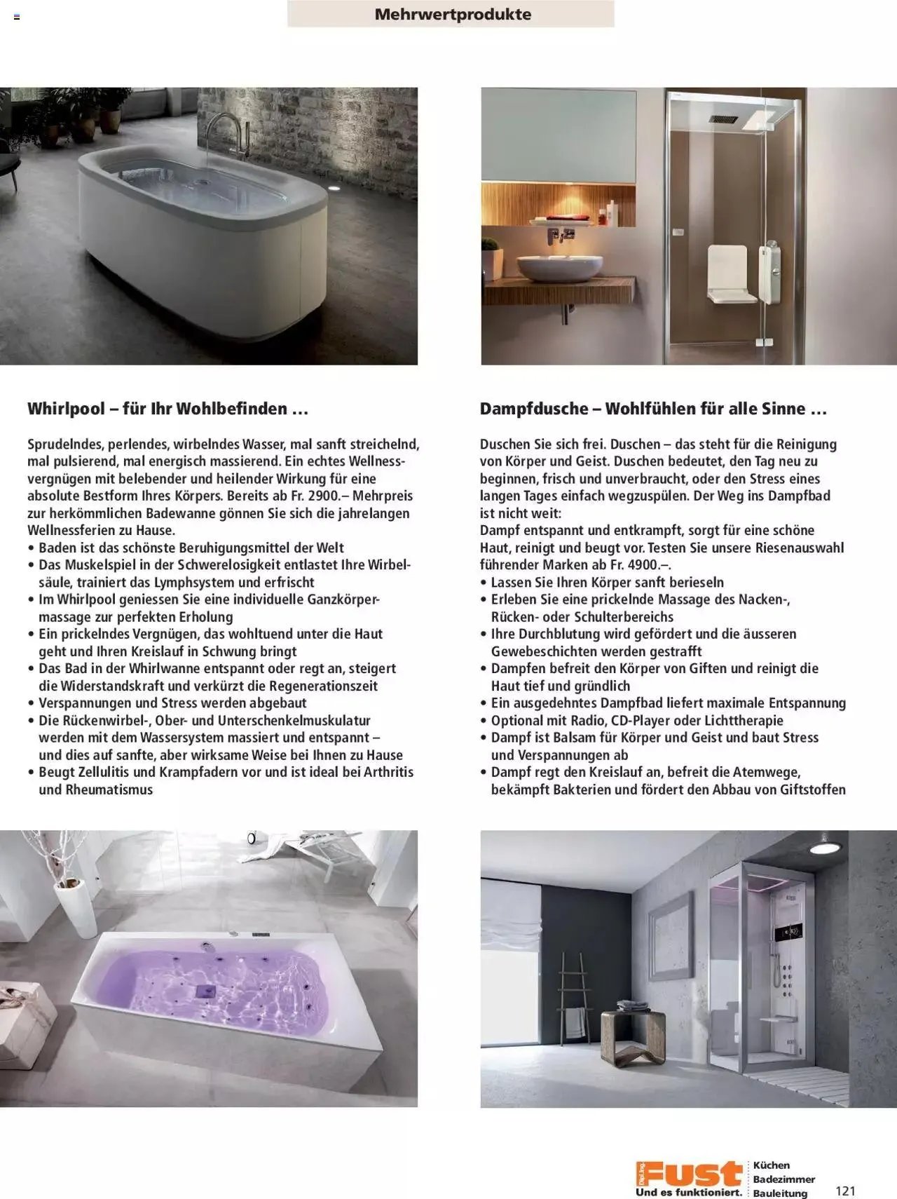 Fust Aktionen Badezimmermagazin von 17. April bis 31. Dezember 2024 - Prospekt seite  121