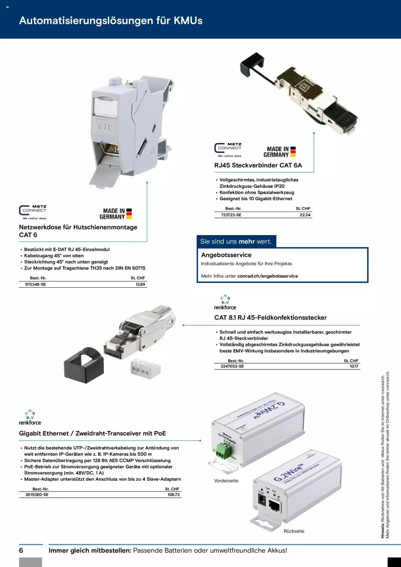 Conrad Automation und Robotik von 18. Juli bis 31. Dezember 2023 - Prospekt seite 6