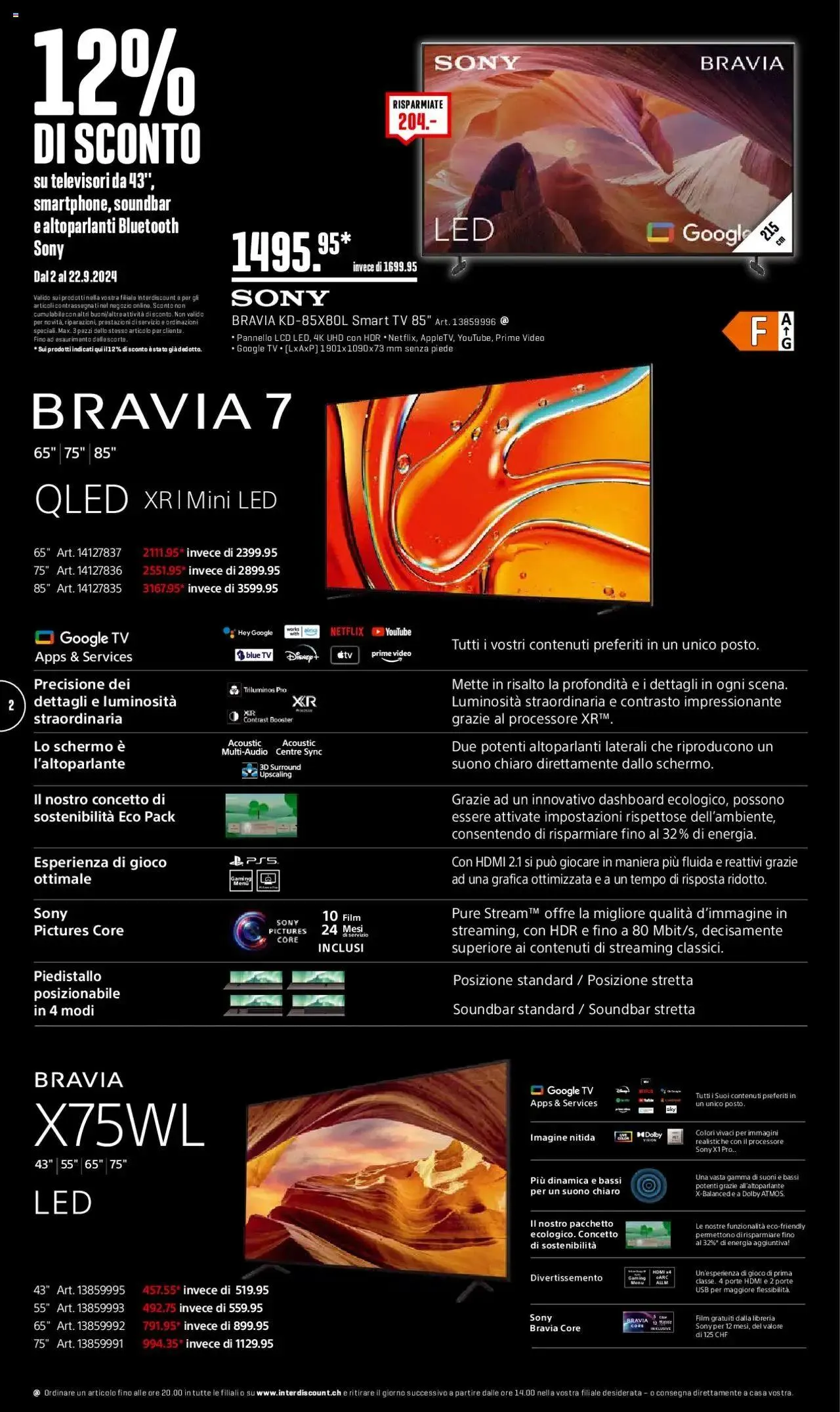 Interdiscount Prospetto von 2. September bis 22. September 2024 - Prospekt seite  2