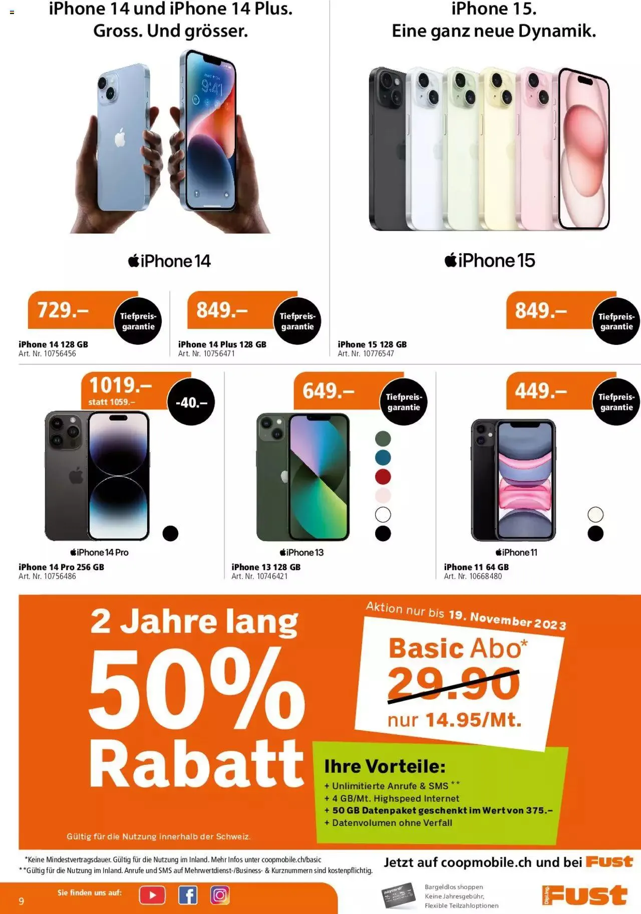 Fust Multimedia Post von 6. November bis 19. November 2023 - Prospekt seite 9