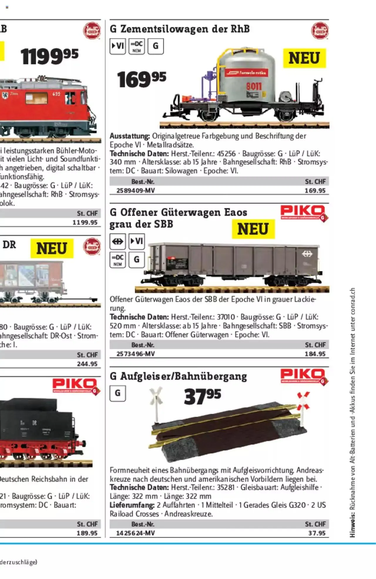Conrad - Modellbahn Katalog 2022/23 von 5. September bis 31. Dezember 2023 - Prospekt seite  156