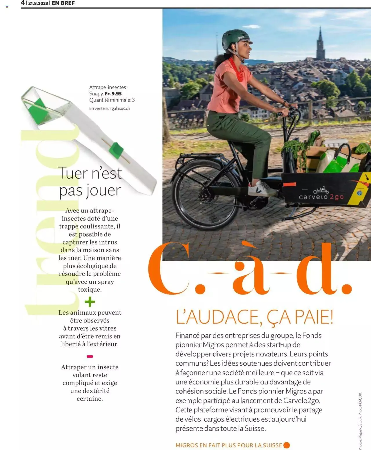 Migros - Magazin FR von 21. August bis 31. Dezember 2023 - Prospekt seite 4