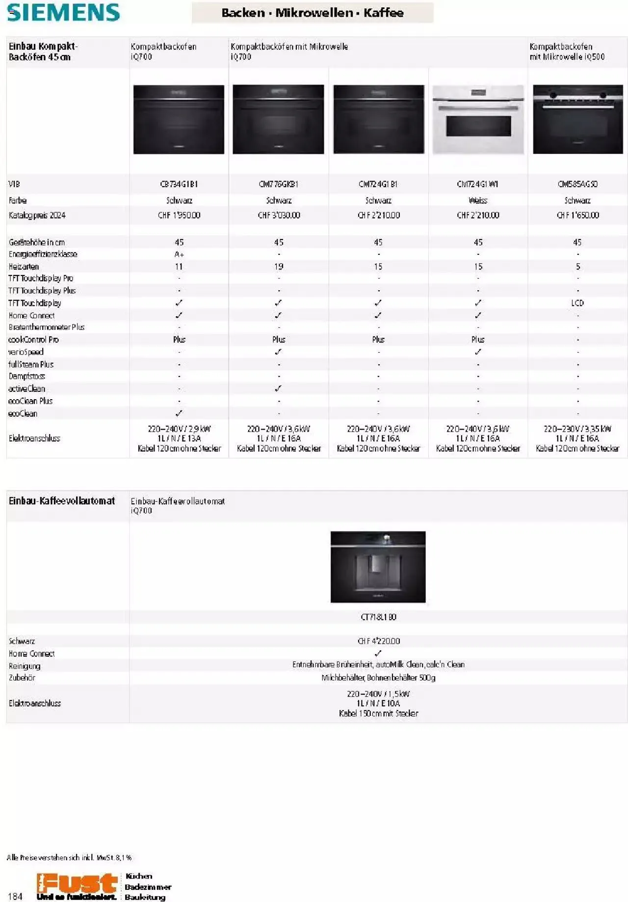 Fust Küchen- und Badezimmerprospekt von 4. März bis 31. Dezember 2024 - Prospekt seite 184